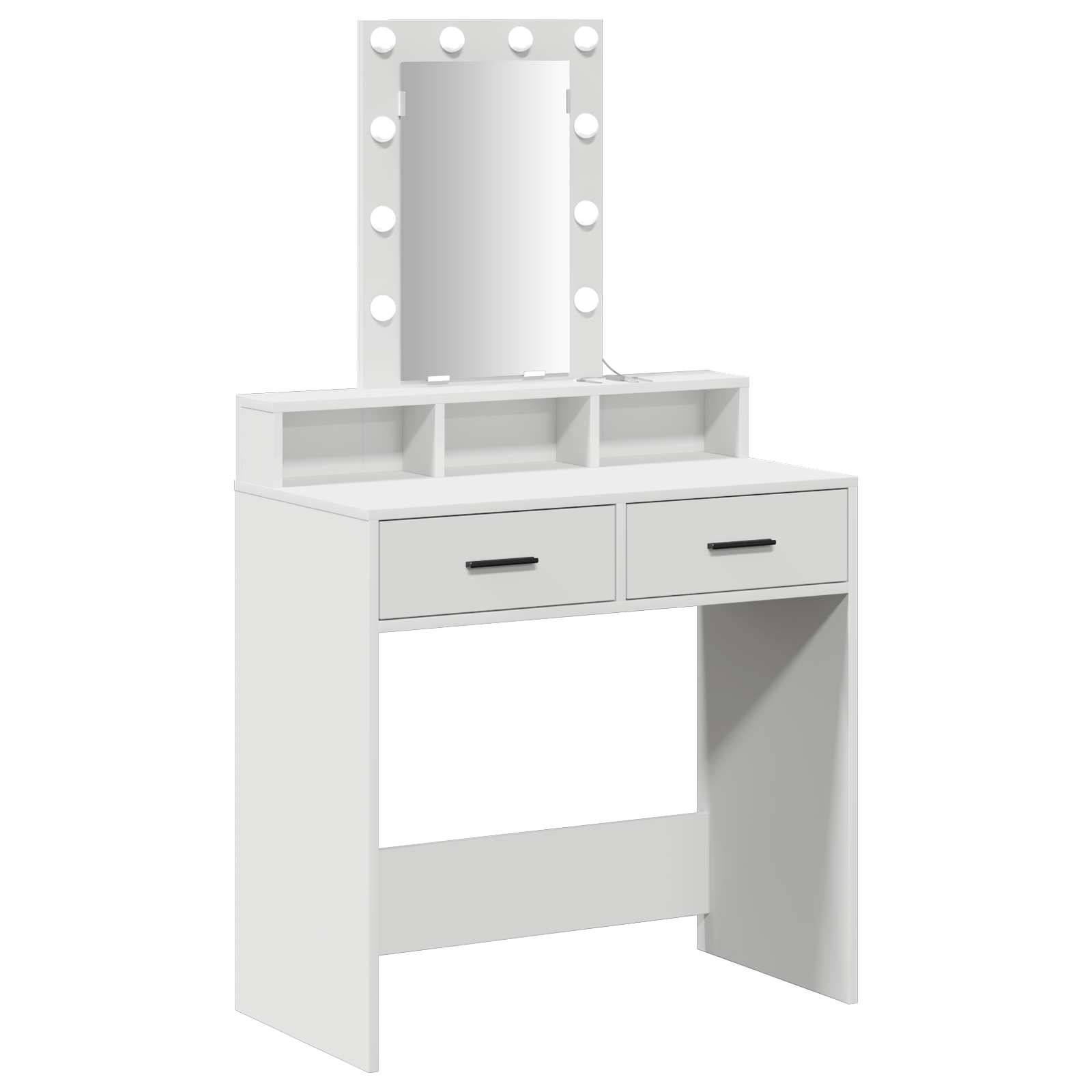 Masa de toaleta cu LED, alb, 79x41x140 cm — imaginea 2