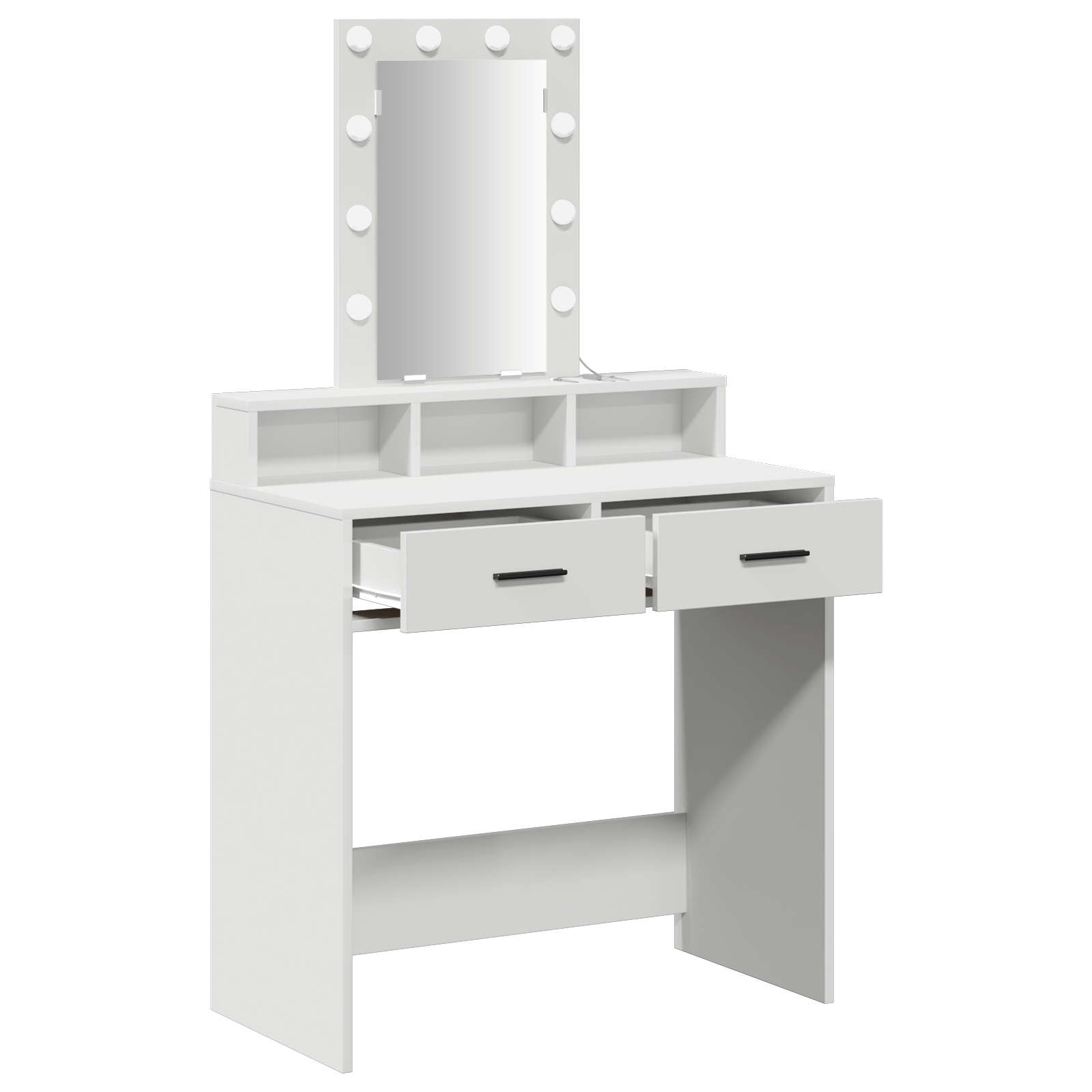Masa de toaleta cu LED, alb, 79x41x140 cm — imaginea 4