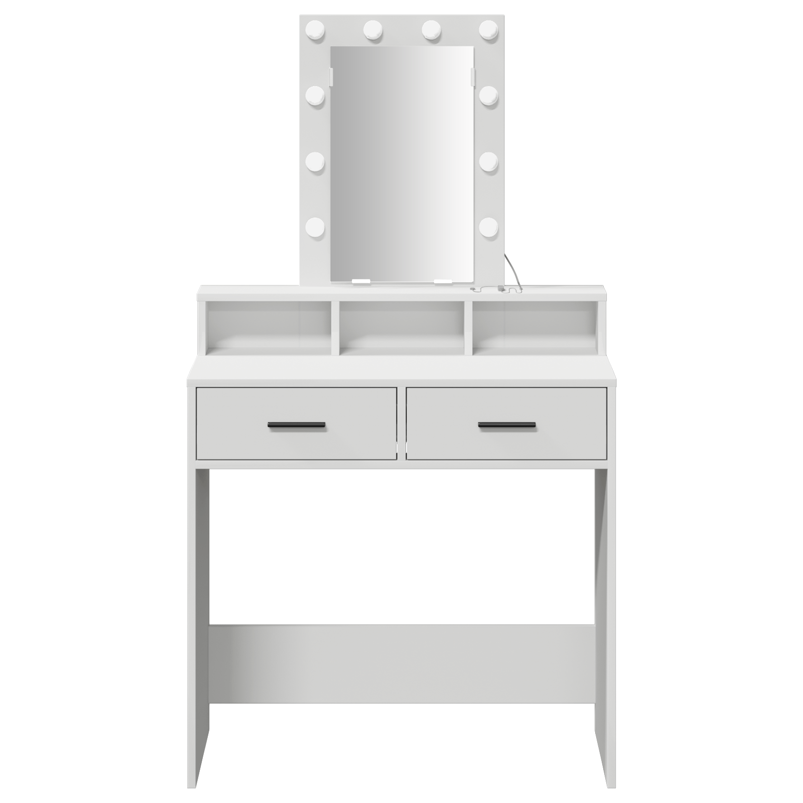 Masa de toaleta cu LED, alb, 79x41x140 cm — imaginea 5