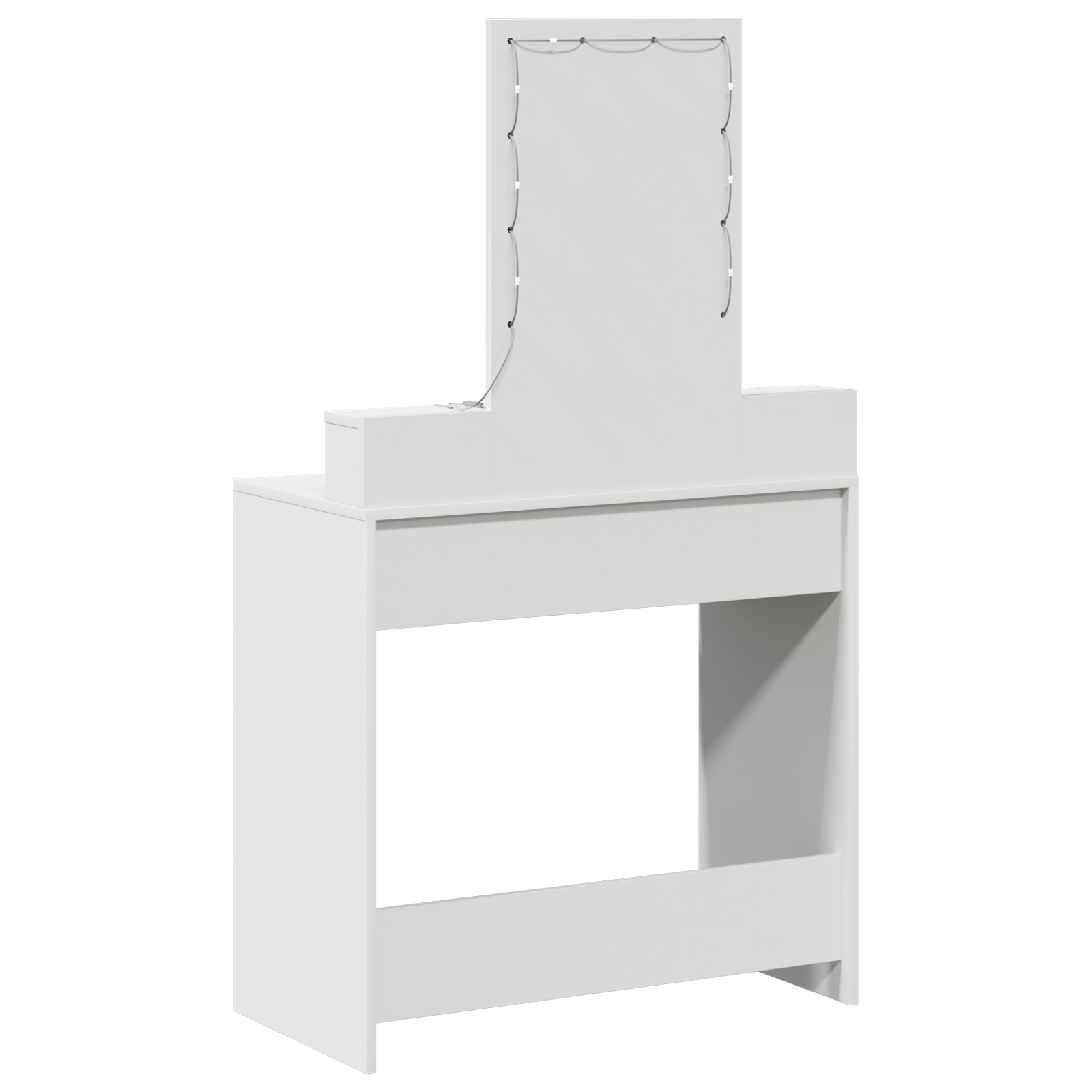 Masa de toaleta cu LED, alb, 79x41x140 cm — imaginea 7