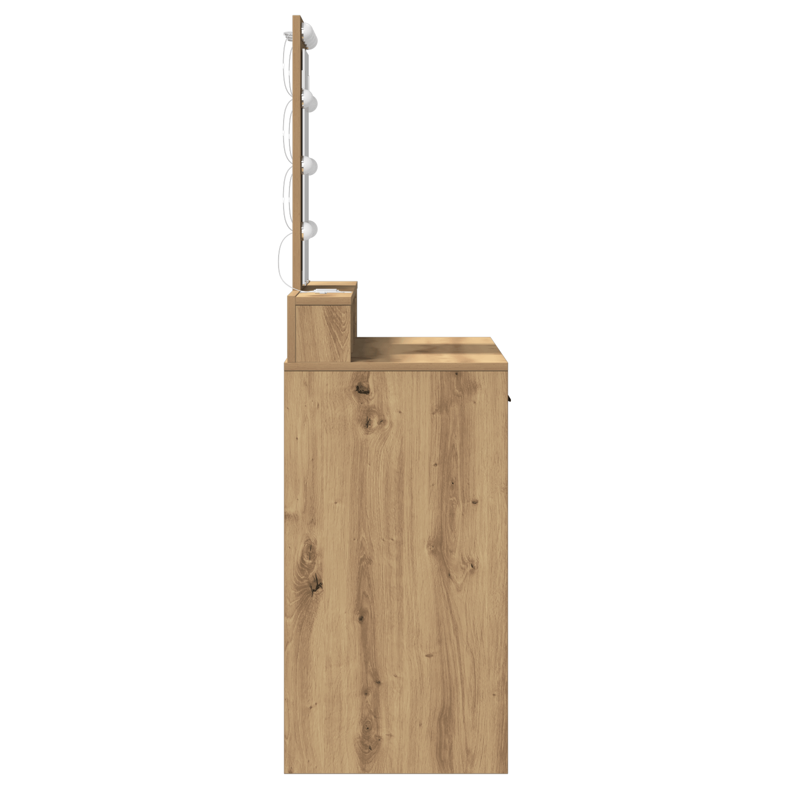 Masa de toaleta cu lumini LED Stejar Artisan 100x41x140 cm — imaginea 6