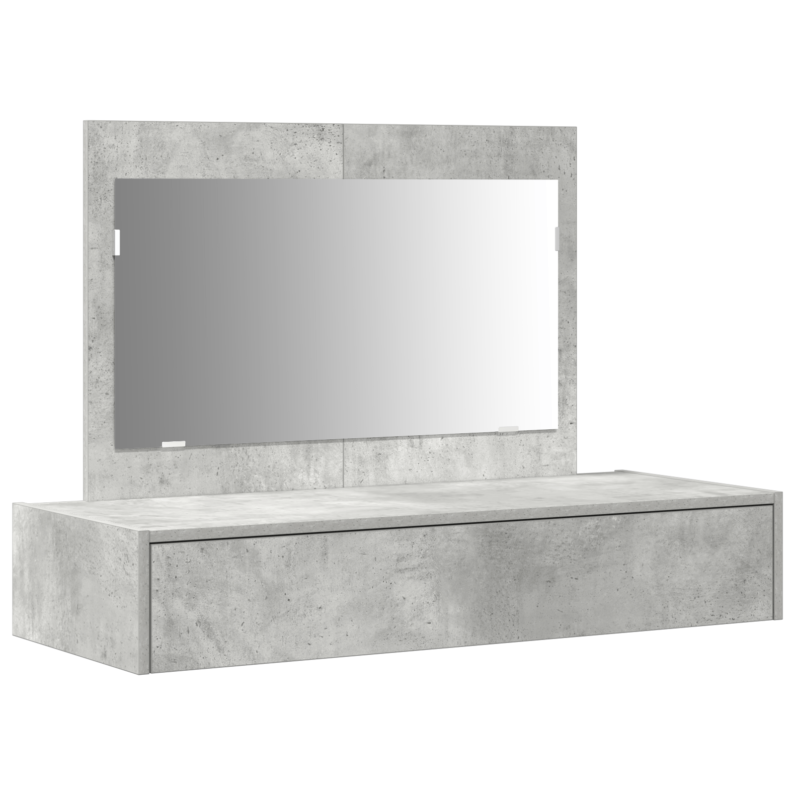 Masa de toaleta suspendata, gri beton, 100x40x70 cm — imaginea 2