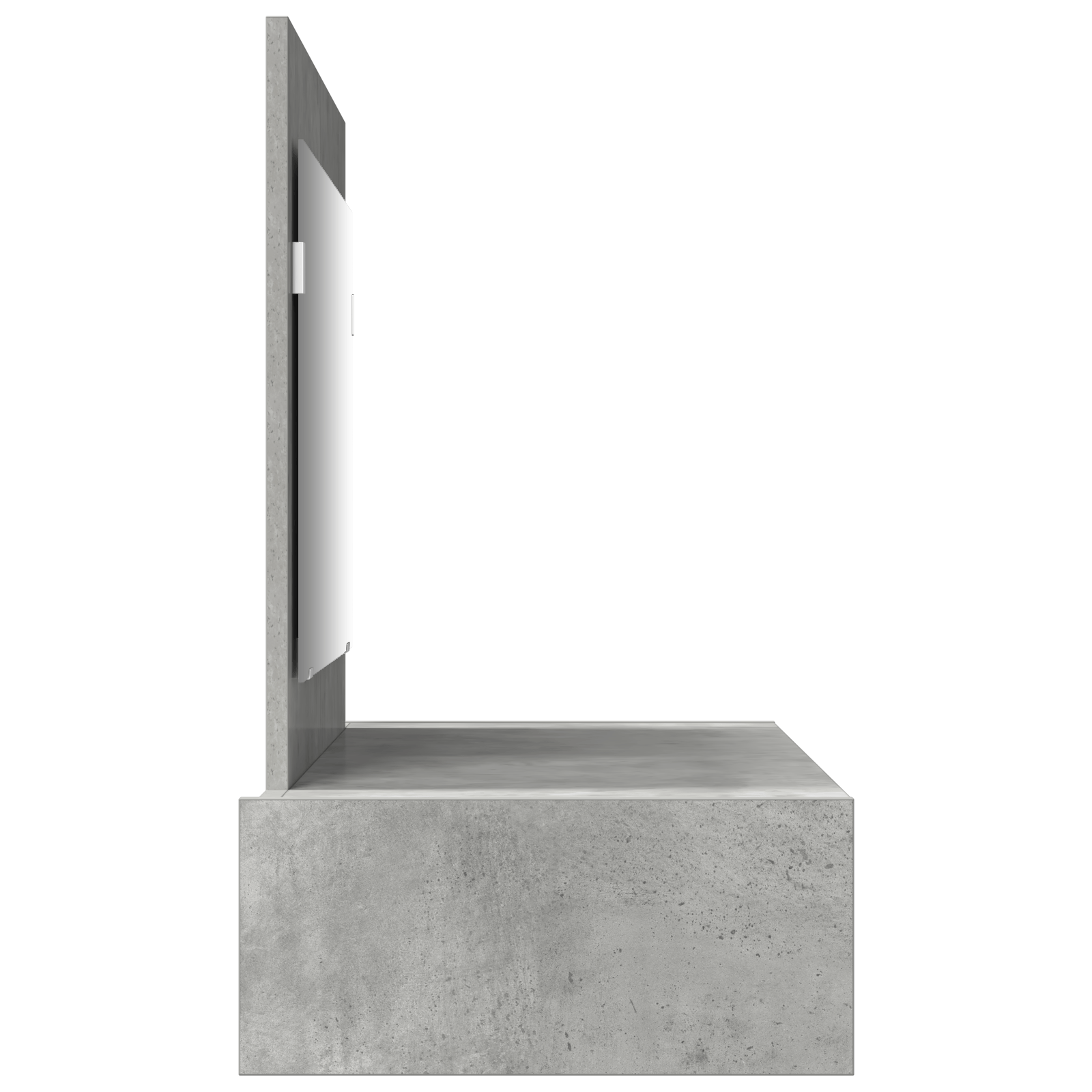 Masa de toaleta suspendata, gri beton, 100x40x70 cm — imaginea 7