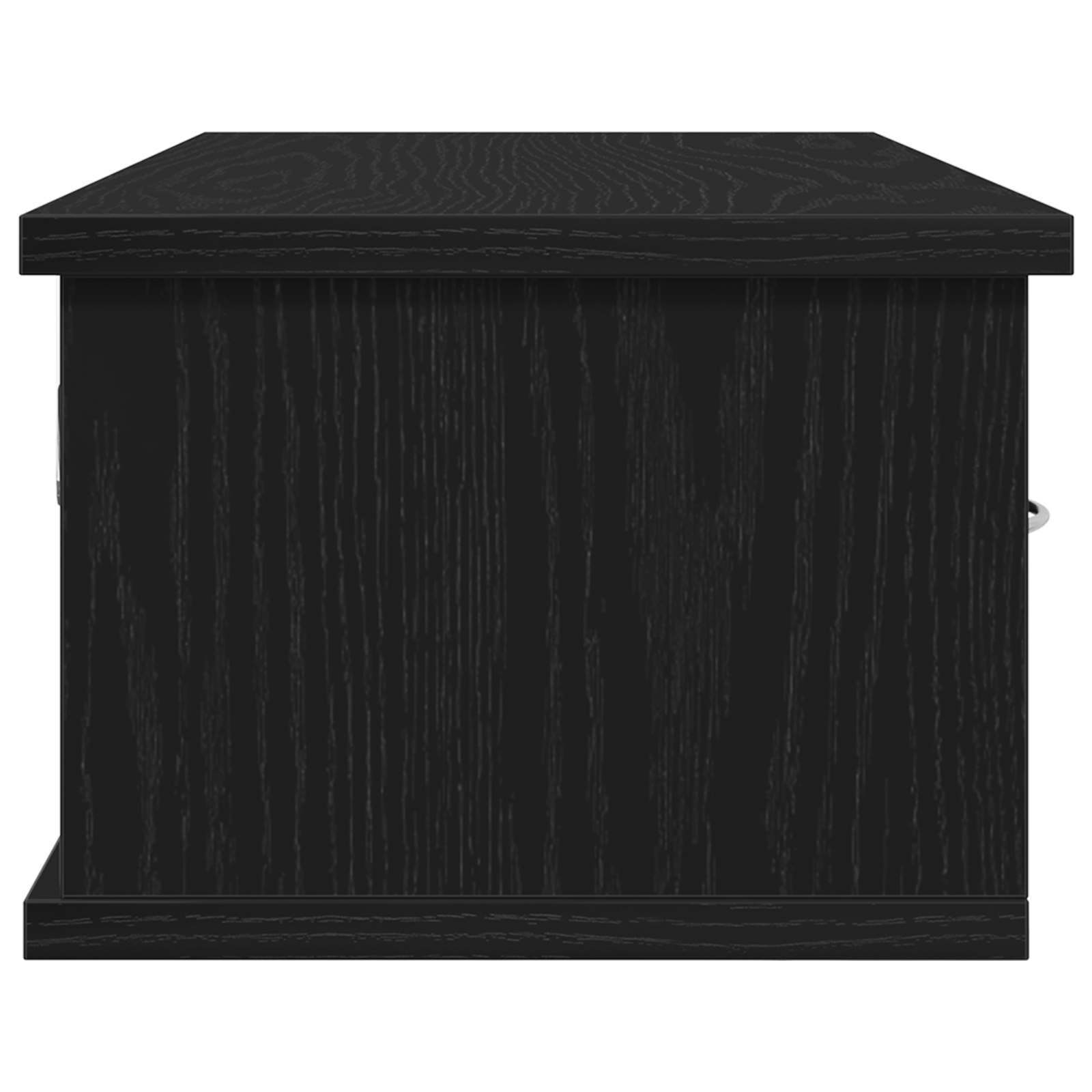 Raft de perete cu sertar, stejar negru, 60x26x18,5 cm, lemn — imaginea 8