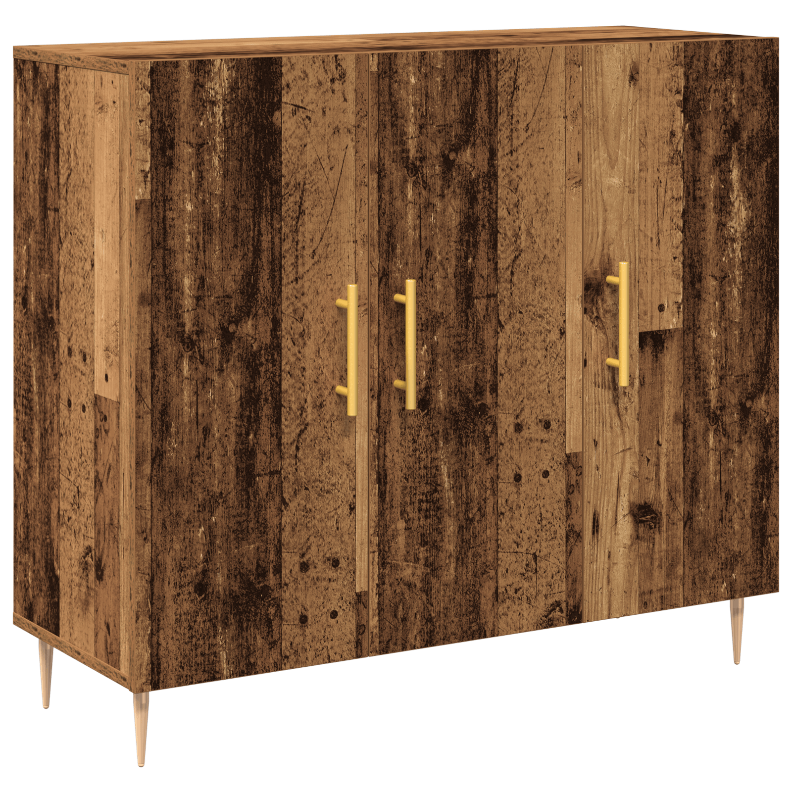 Sideboard din lemn vechi, 90x34x80 cm, din lemn masiv recuperat — imaginea 2