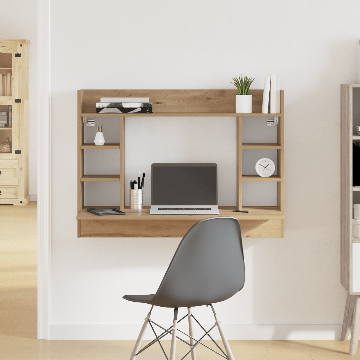 Birou montat pe perete Stejar artisan 105x48x75 cm Lemn ingineresc