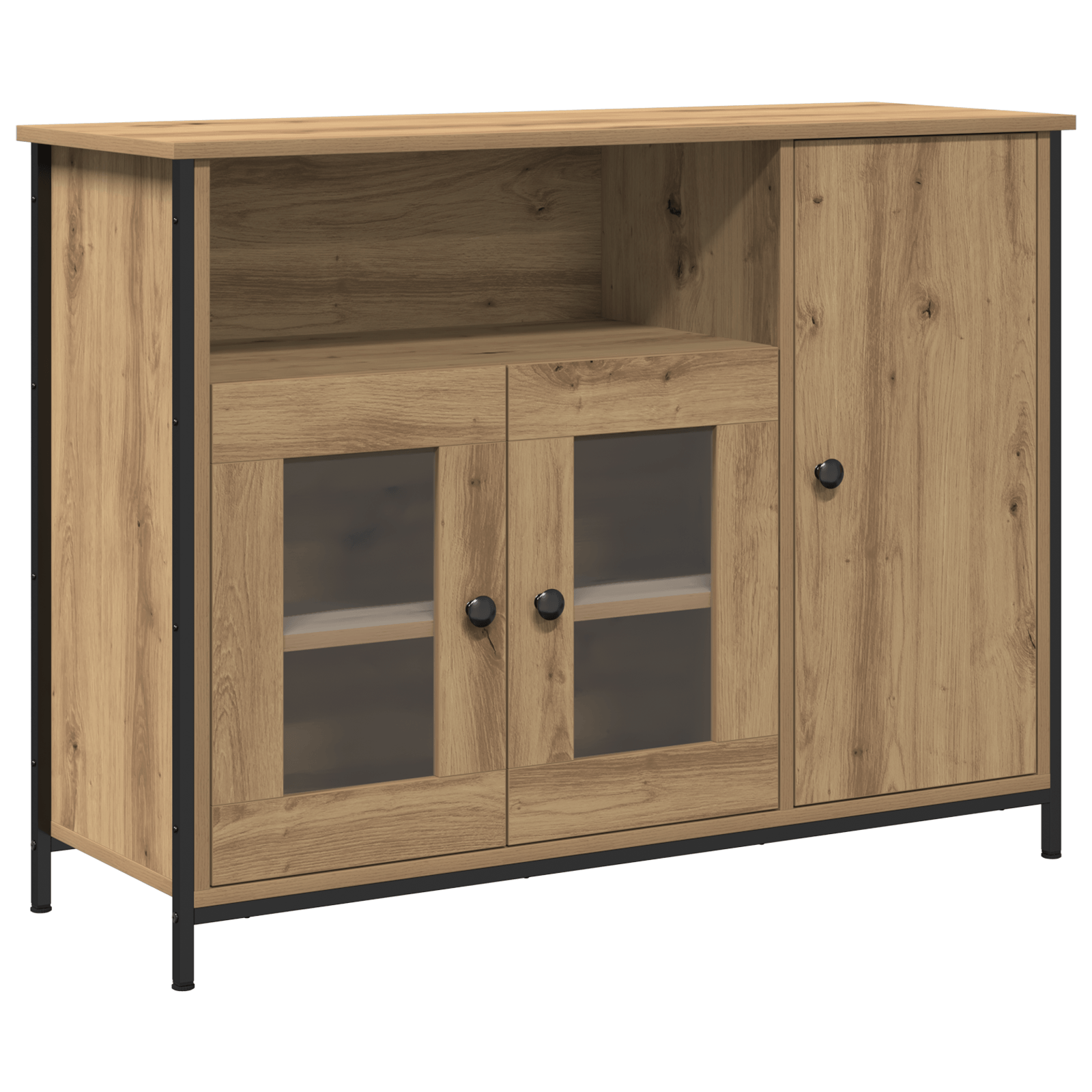 Dulap Artisan Stejar 100x35x75 cm Lemn prelucrat — imaginea 2