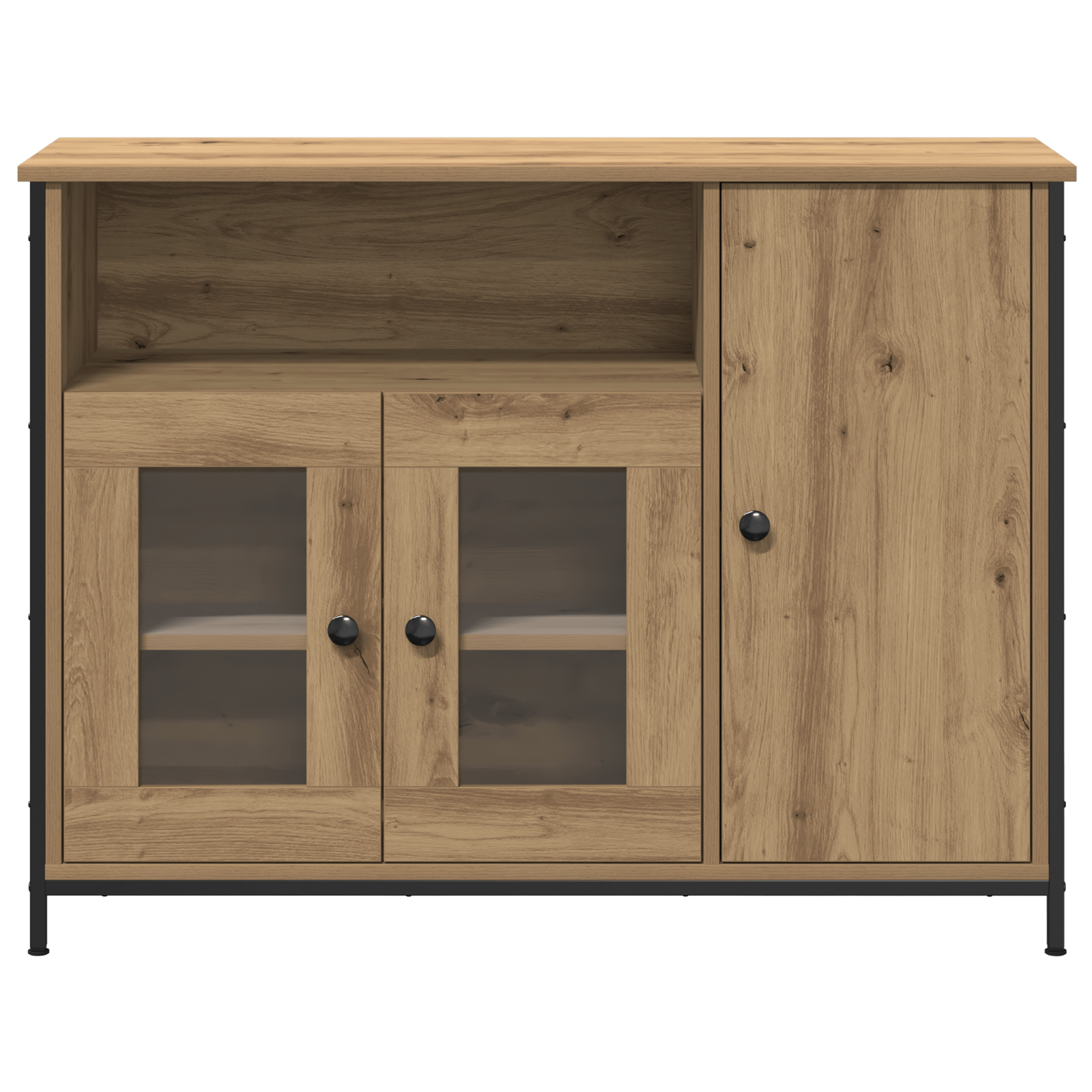 Dulap Artisan Stejar 100x35x75 cm Lemn prelucrat — imaginea 4