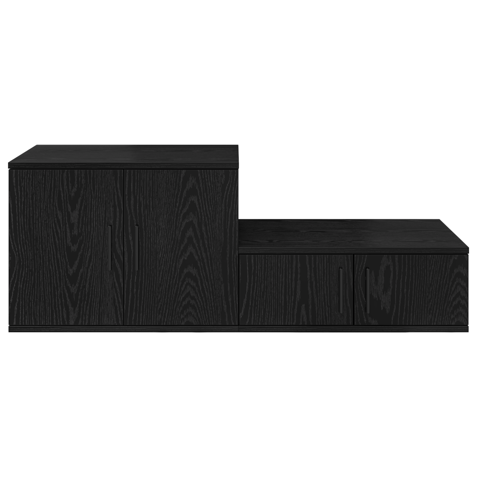 Dulap de depozitare, negru, 127x41x40 cm, lemn prelucrat — imaginea 7