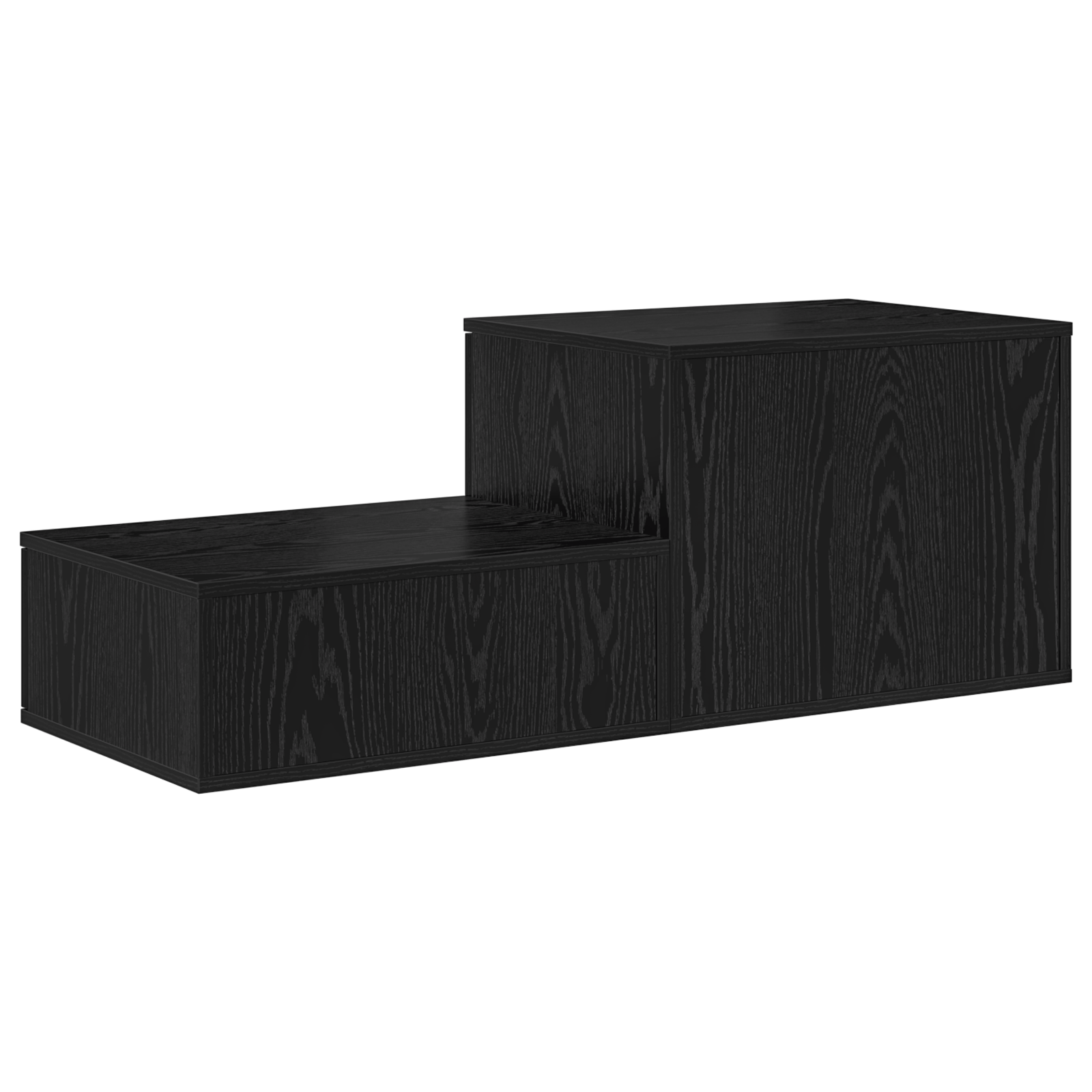 Dulap de depozitare, negru, 127x41x40 cm, lemn prelucrat — imaginea 9
