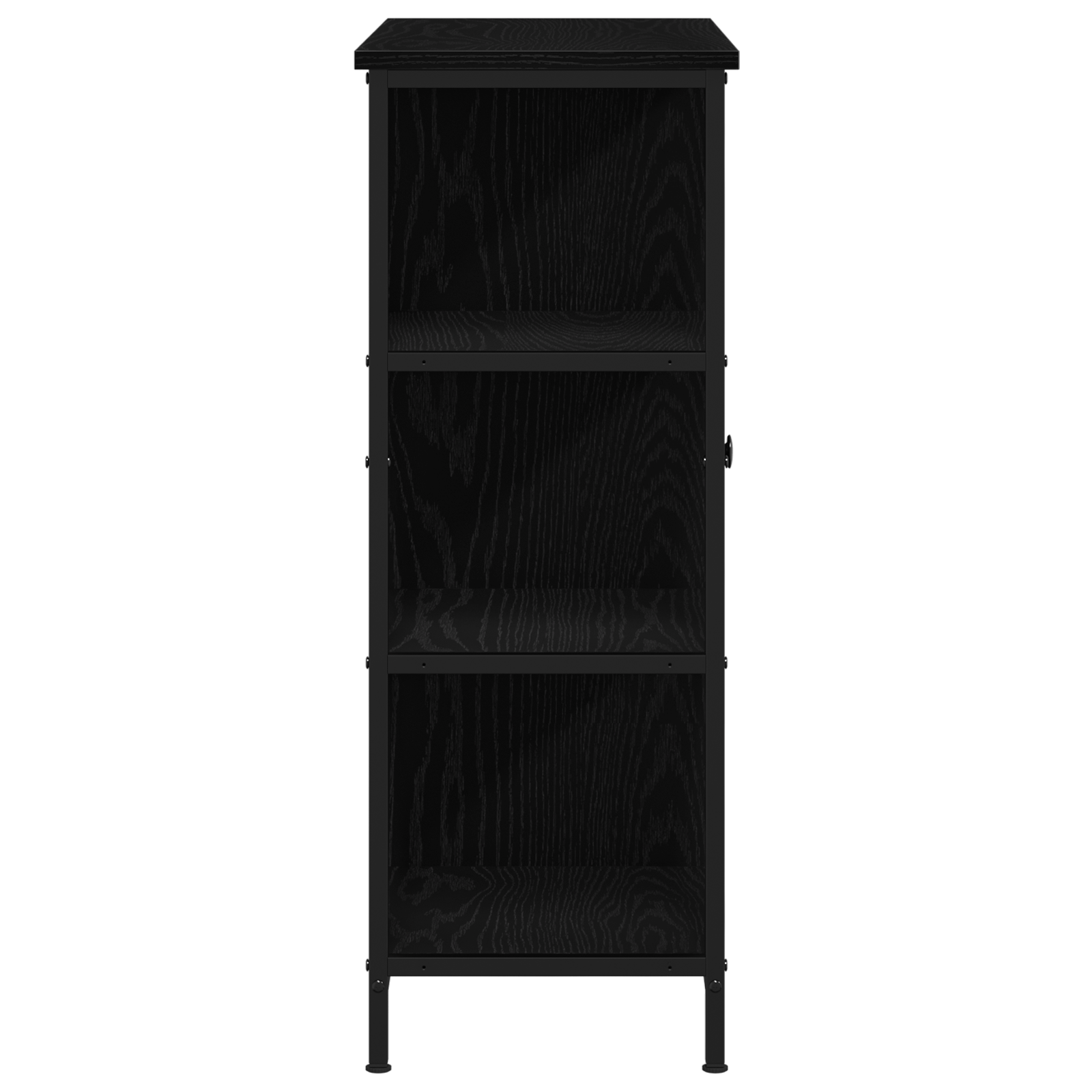Bufet Negru Stejar 70x30x80 cm Lemn prelucrat — imaginea 6