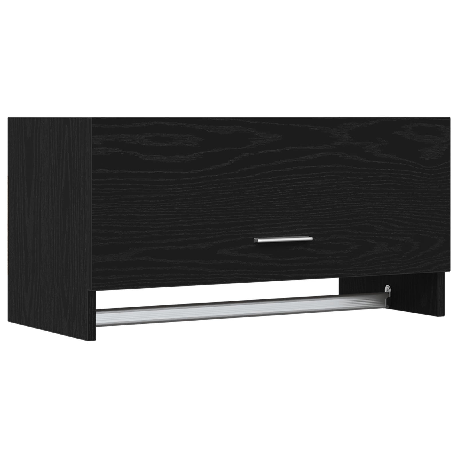 dulap negru din stejar 70x32,5x35 cm, lemn prelucrat — imaginea 2