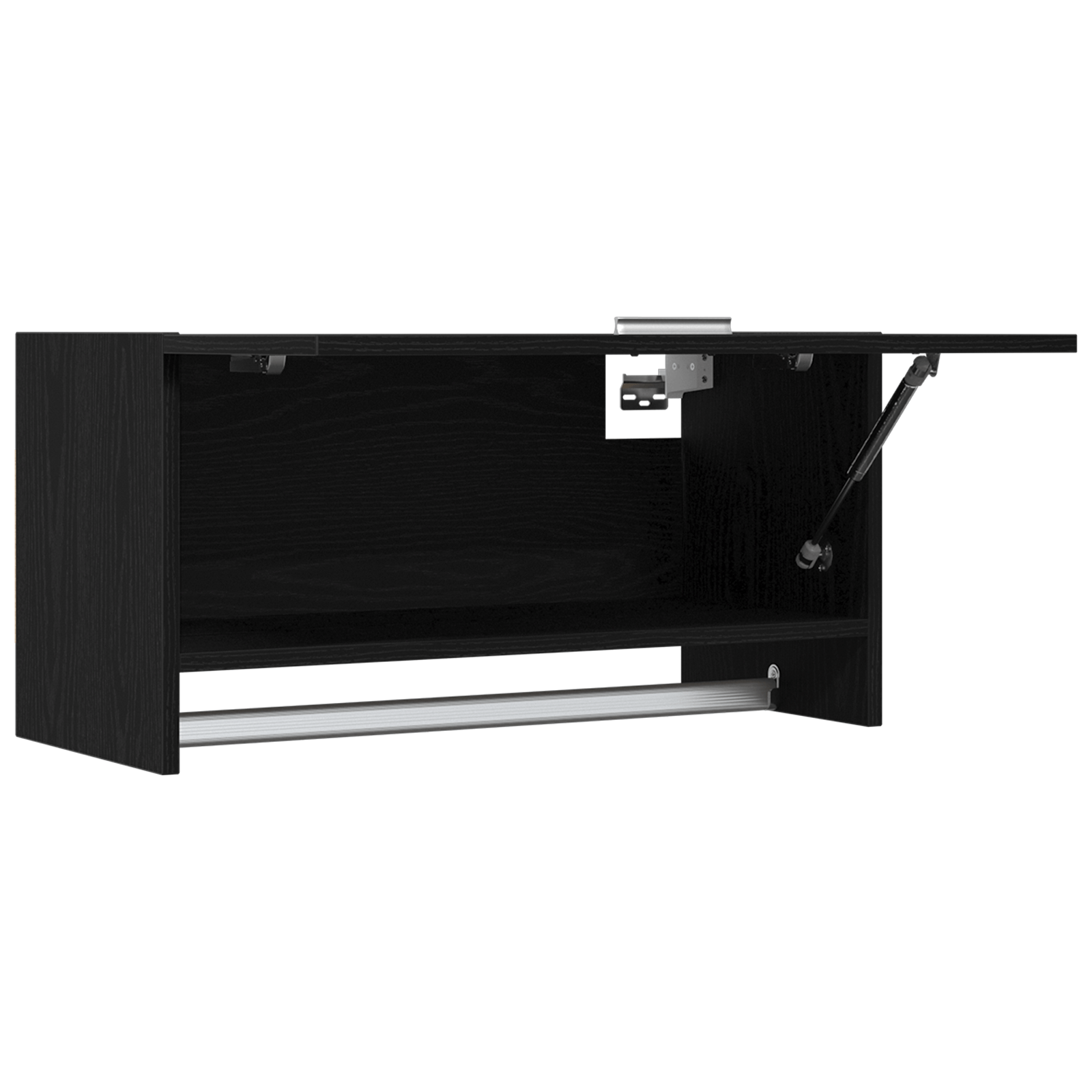 dulap negru din stejar 70x32,5x35 cm, lemn prelucrat — imaginea 6