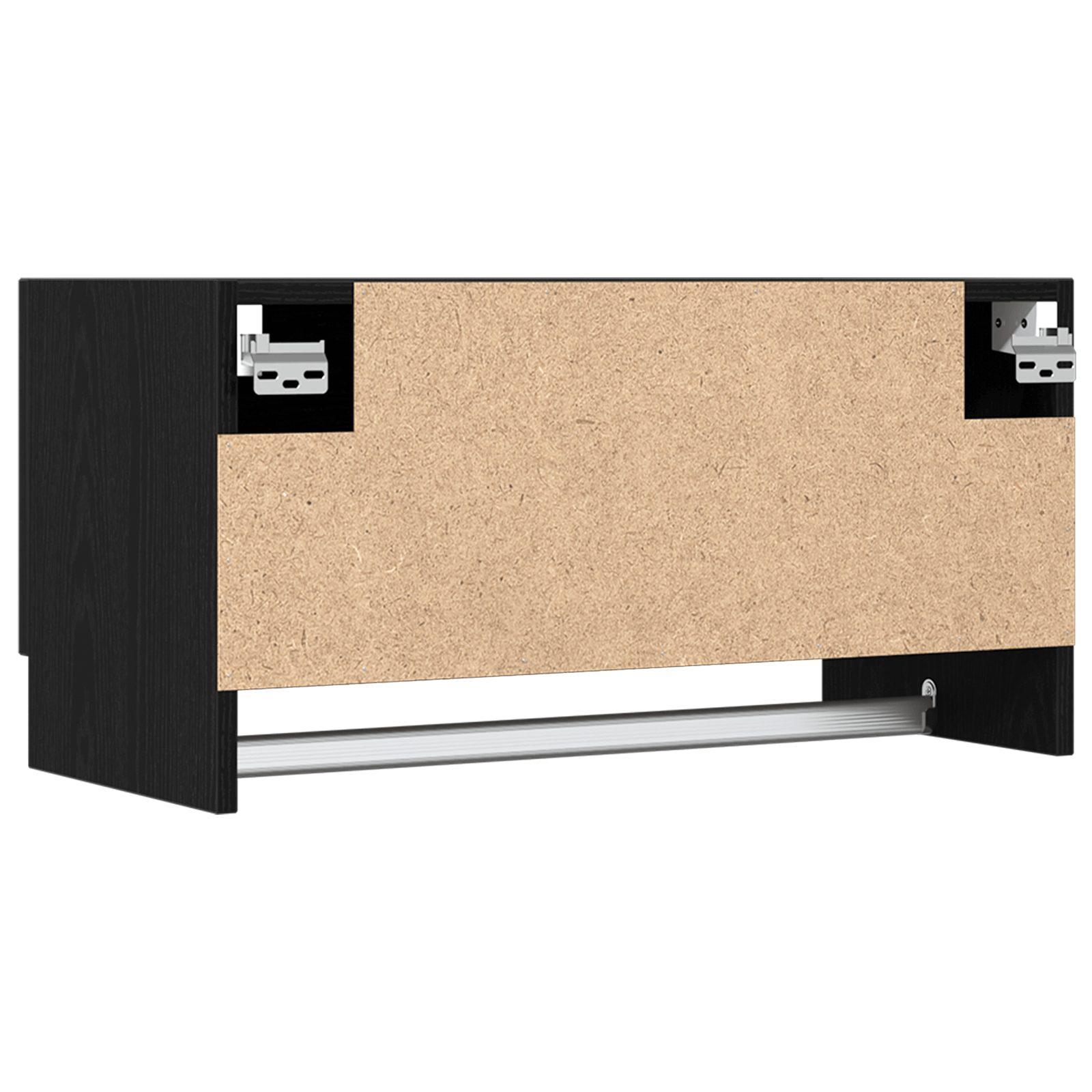dulap negru din stejar 70x32,5x35 cm, lemn prelucrat — imaginea 7