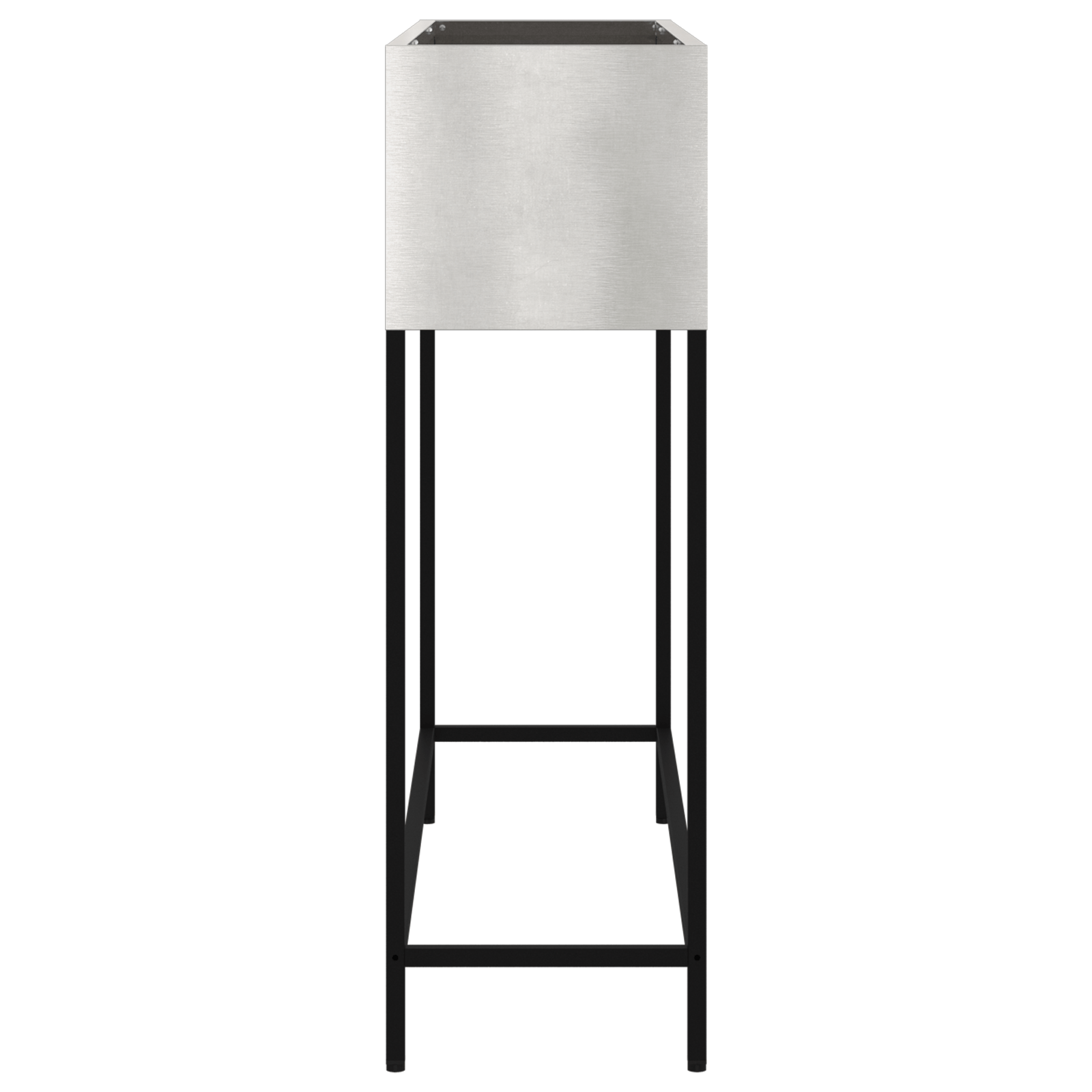 Jardiniera ridicata de gradina, 100x26x82 cm, otel inoxidabil — imaginea 6