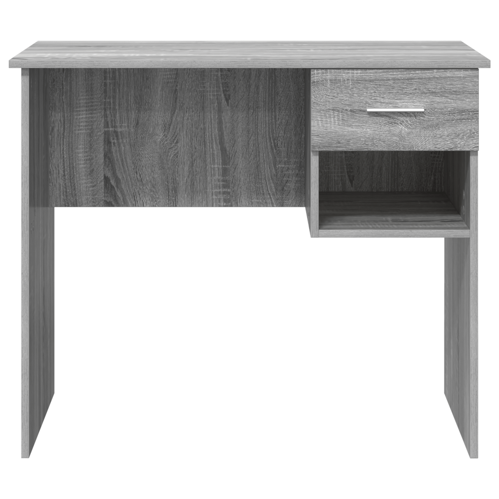 Birou cu stocare Gri Sonoma 90x49.5x75 cm Lemn prelucrat — imaginea 5