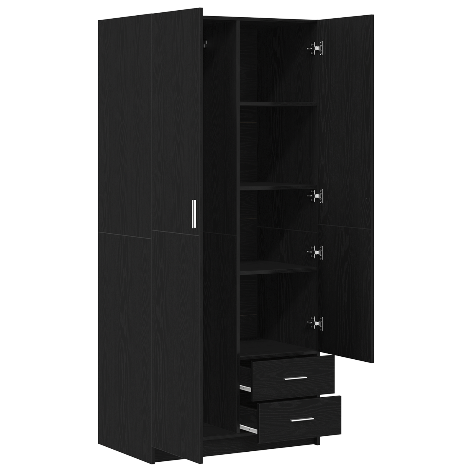 Dulap Negru din Stejar 80x52x180 cm din Lemn Compozit — imaginea 5