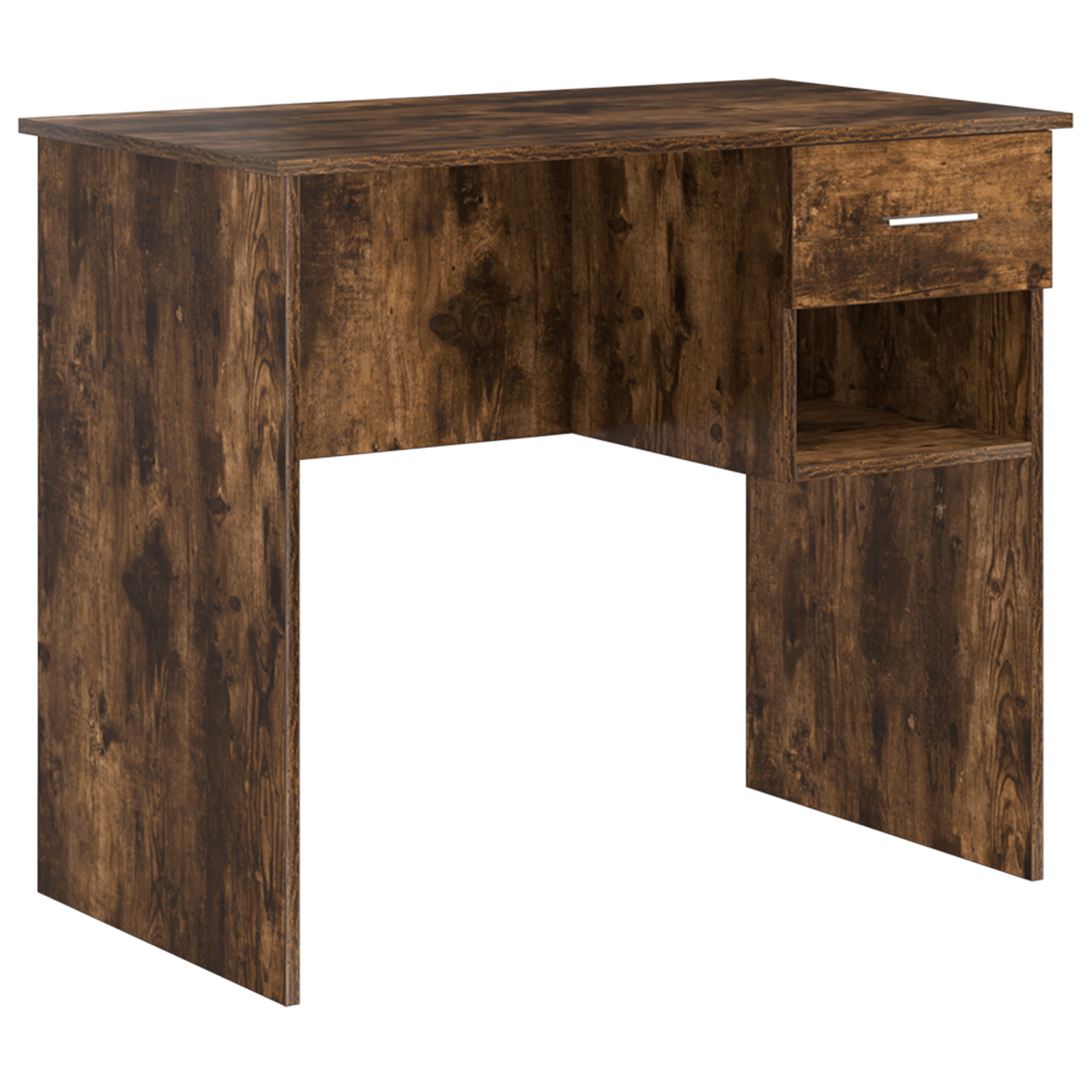 Birou cu stocare, stejar afumat 90x49.5x75 cm lemn ingineresc — imaginea 2