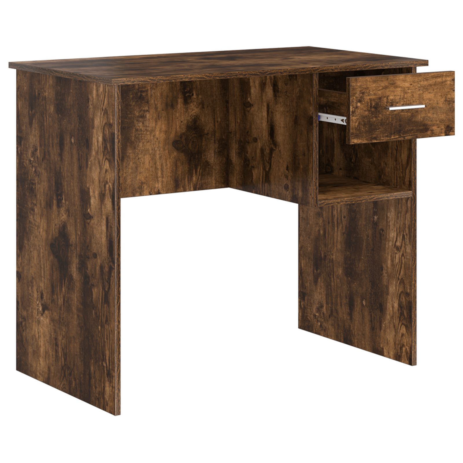 Birou cu stocare, stejar afumat 90x49.5x75 cm lemn ingineresc — imaginea 4