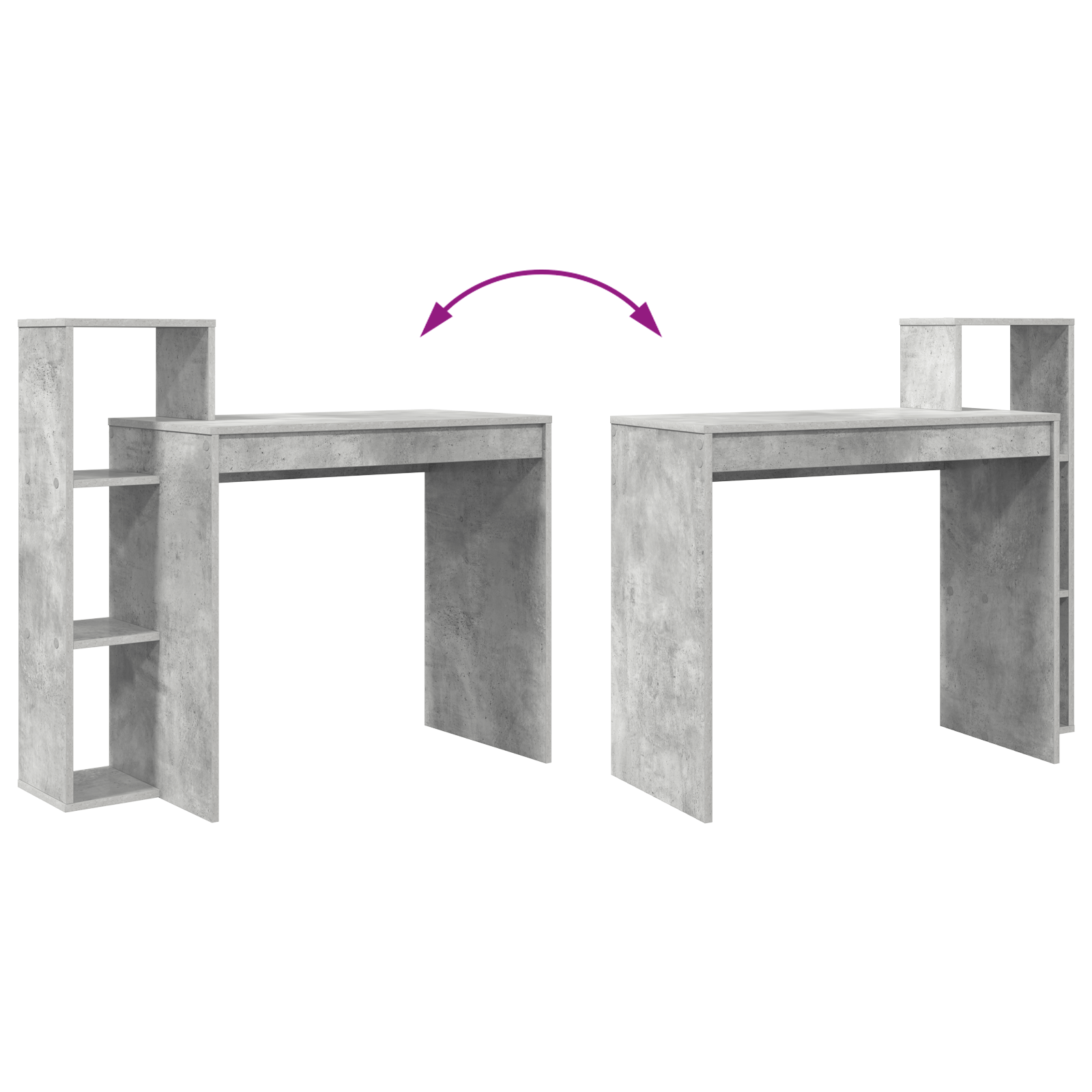 biroul de scris gri beton laminat cu efect de beton, lemn prelucrat — imaginea 8