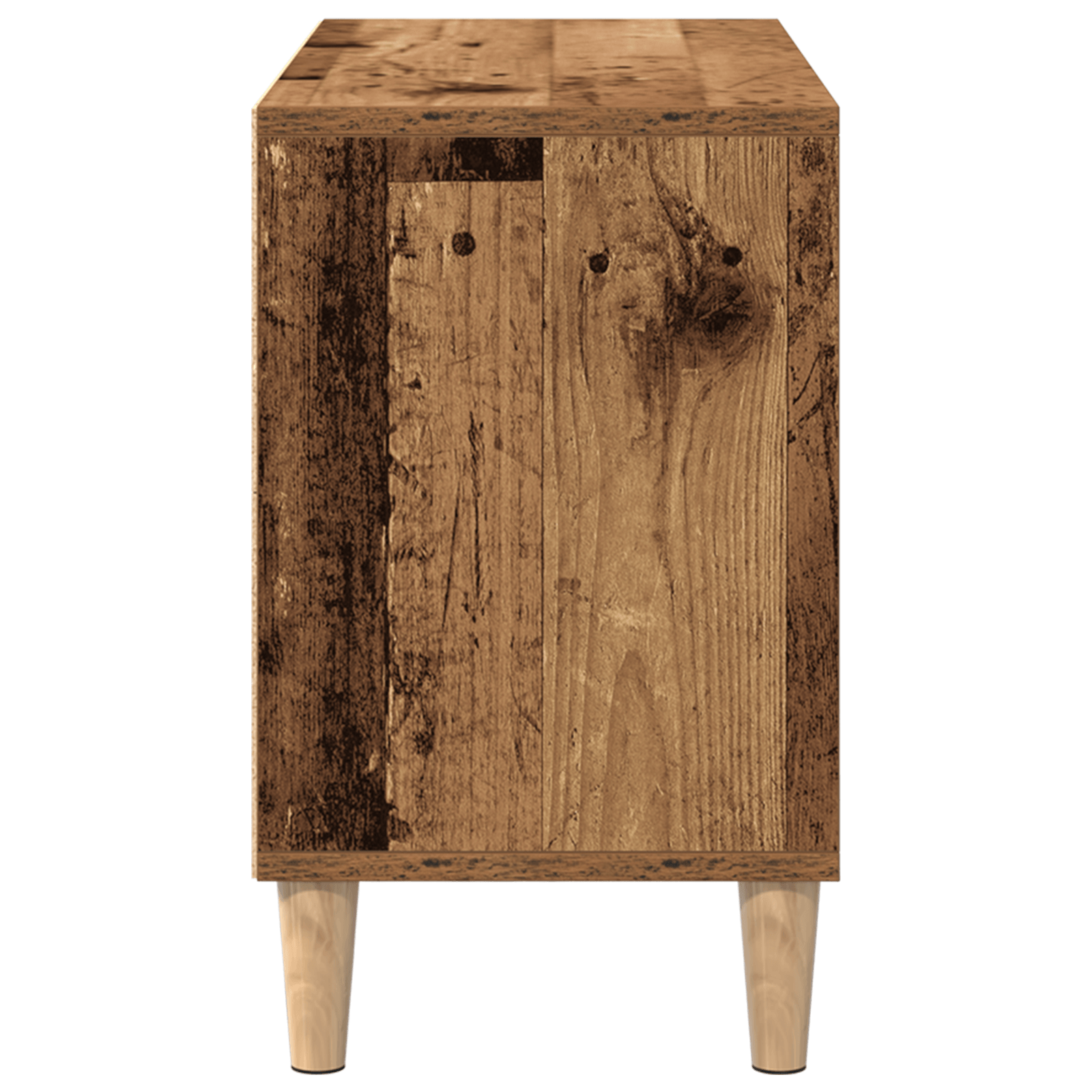Noptiera cu picioare din lemn, lemn vechi, 69,5x30x50 cm — imaginea 7