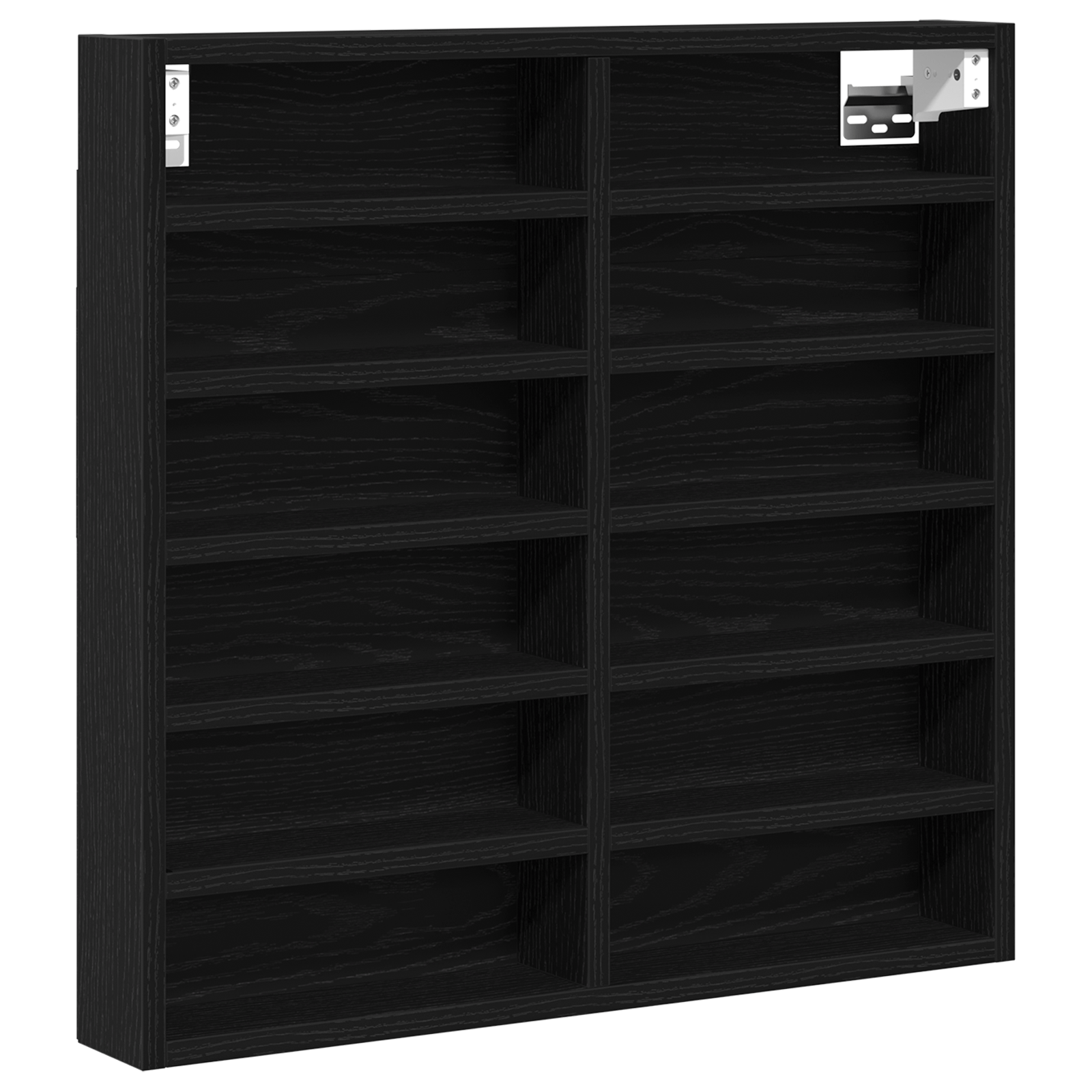 Dulap cu vitrina, stejar negru 60x8,5x58 cm lemn prelucrat — imaginea 2