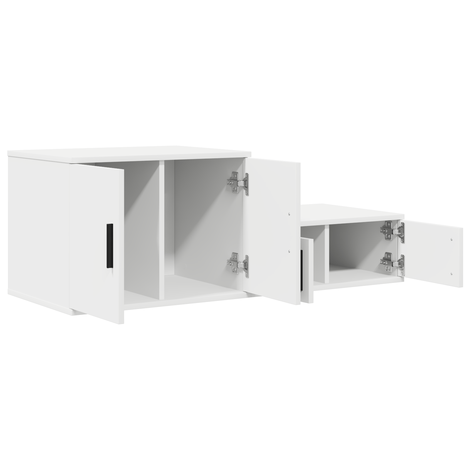 Cabinet de depozitare Alb 103x41x40 cm din lemn masiv — imaginea 7