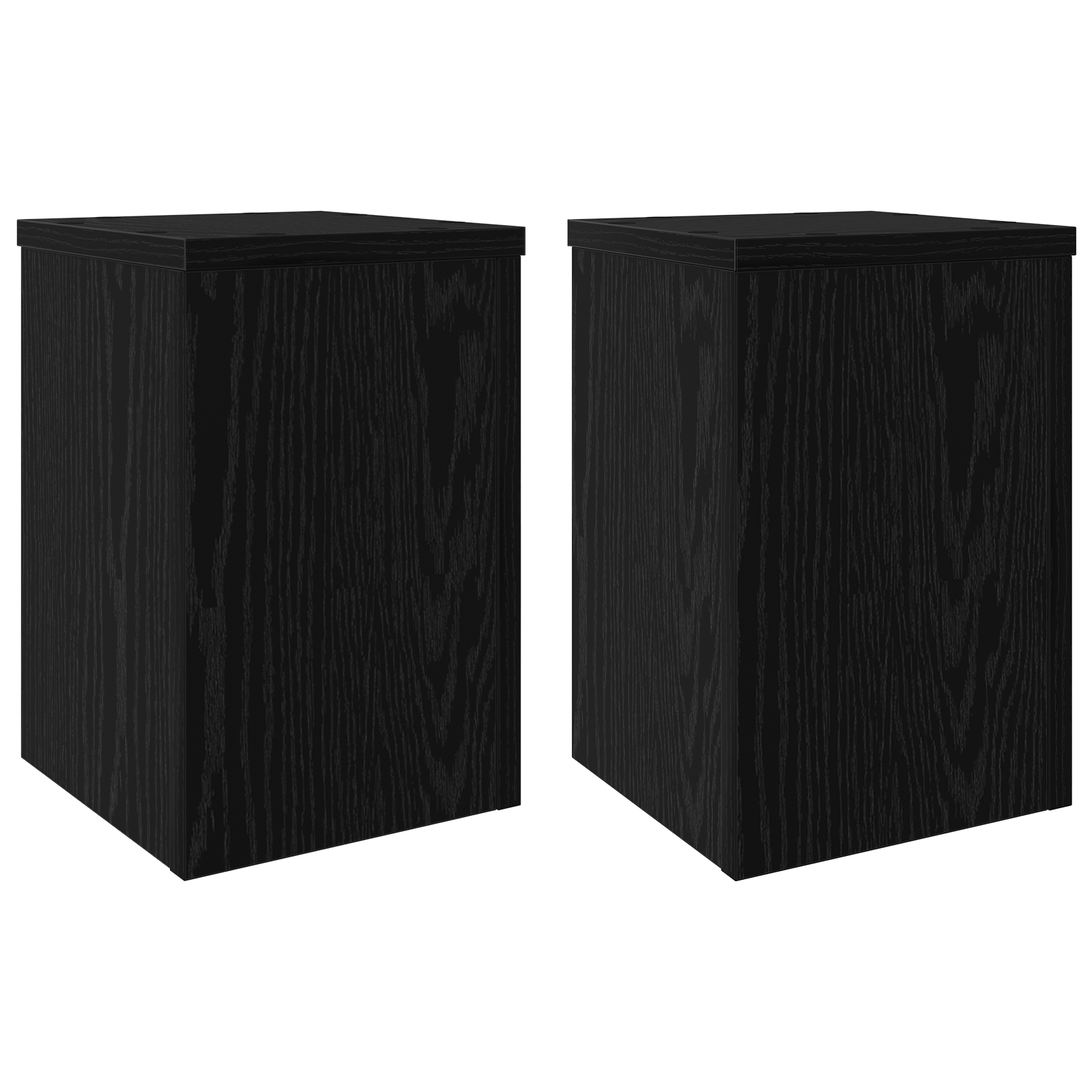 Suporturi pentru plante 2 buc Stejar negru 20x20x30 cm Lemn prelucrat — imaginea 2
