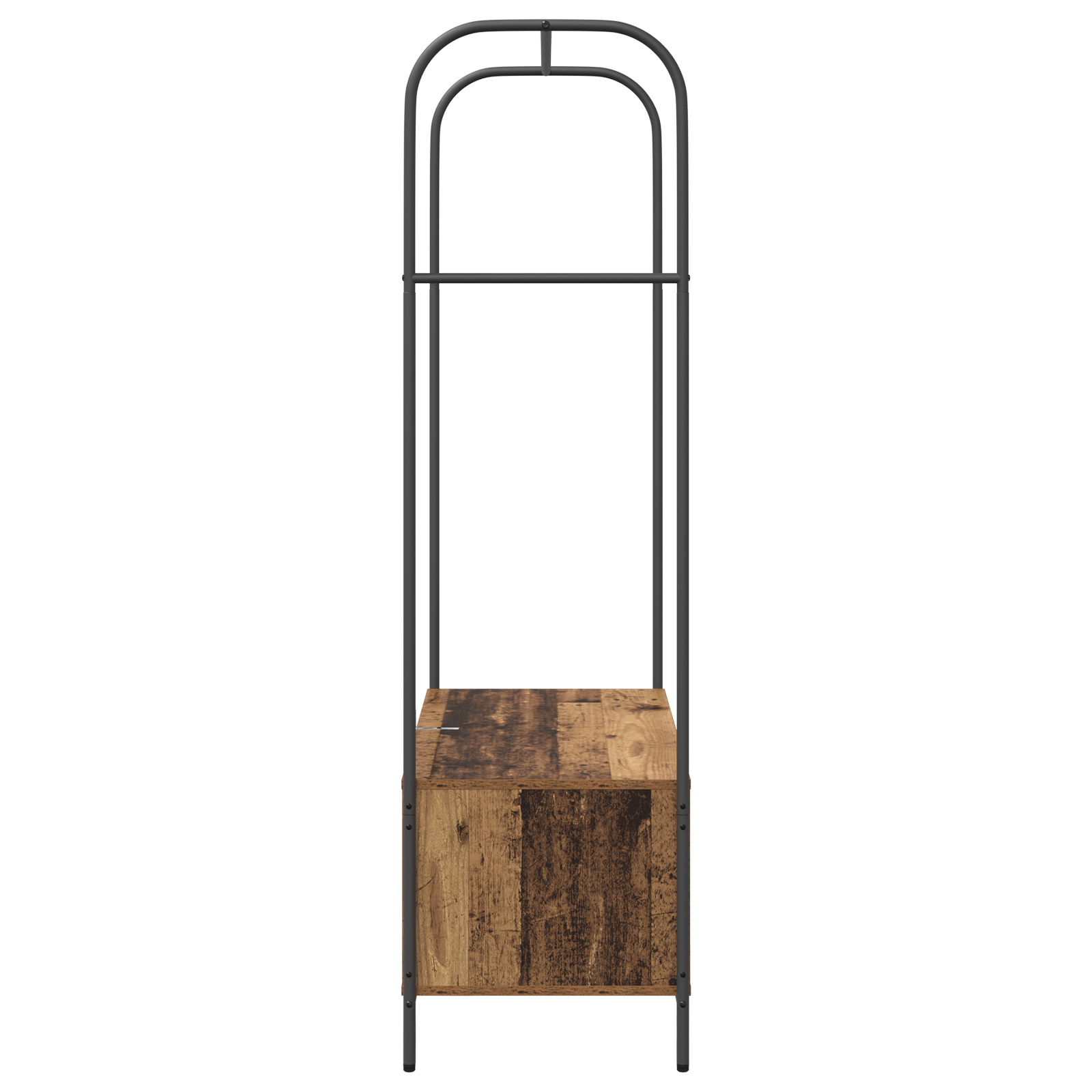 Suport pentru haine cu rafturi din lemn vechi 100x44x160 cm — imaginea 6