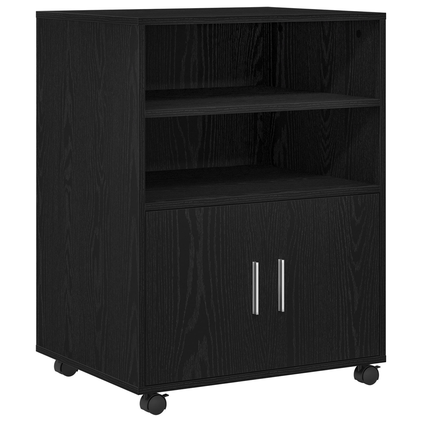 Dulap mobil, stejar negru, 60x48x81 cm, lemn prelucrat — imaginea 2