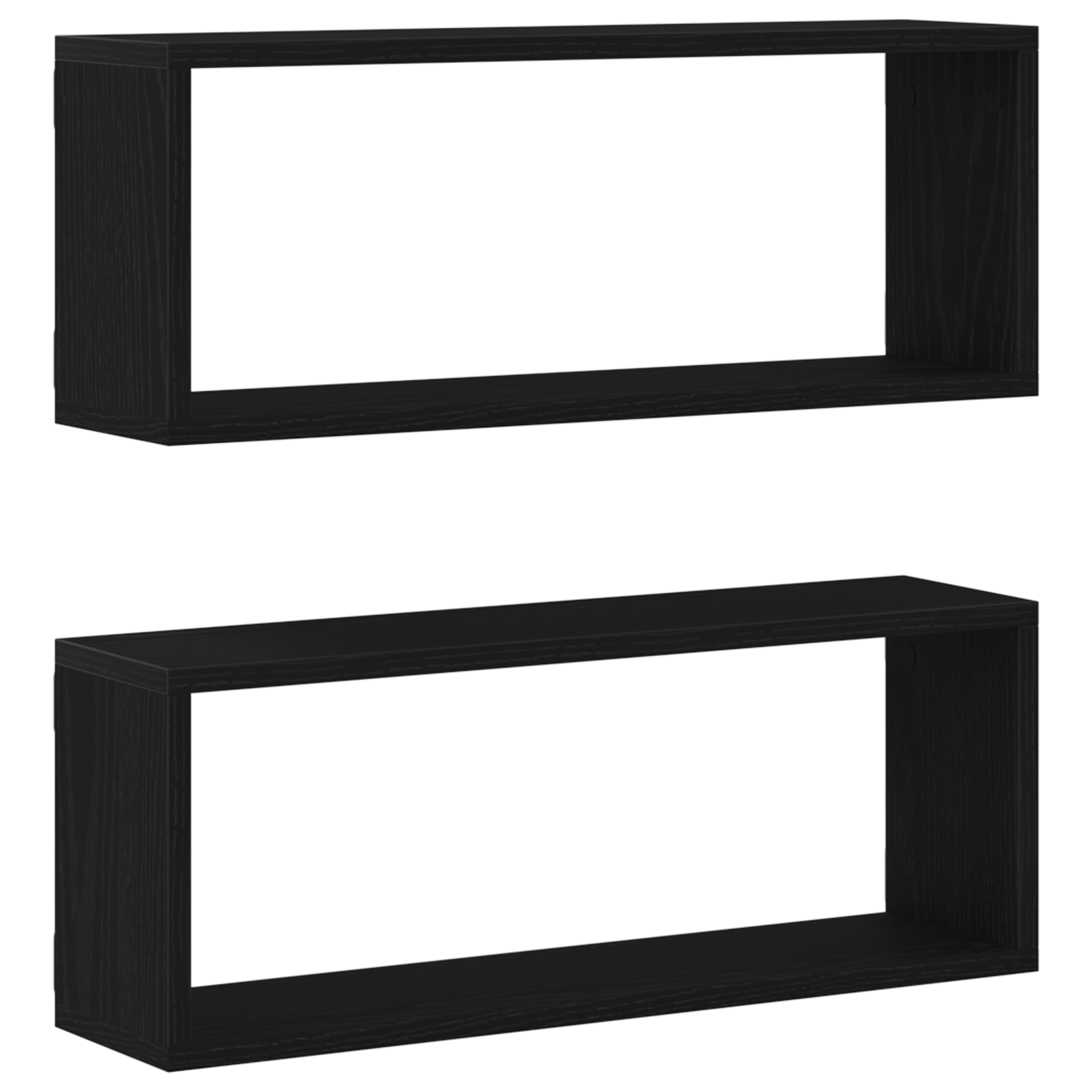 Rafturi vitaXL 2 buc Negru Stejar 60x15x23 cm Facute din lemn lamelat — imaginea 2