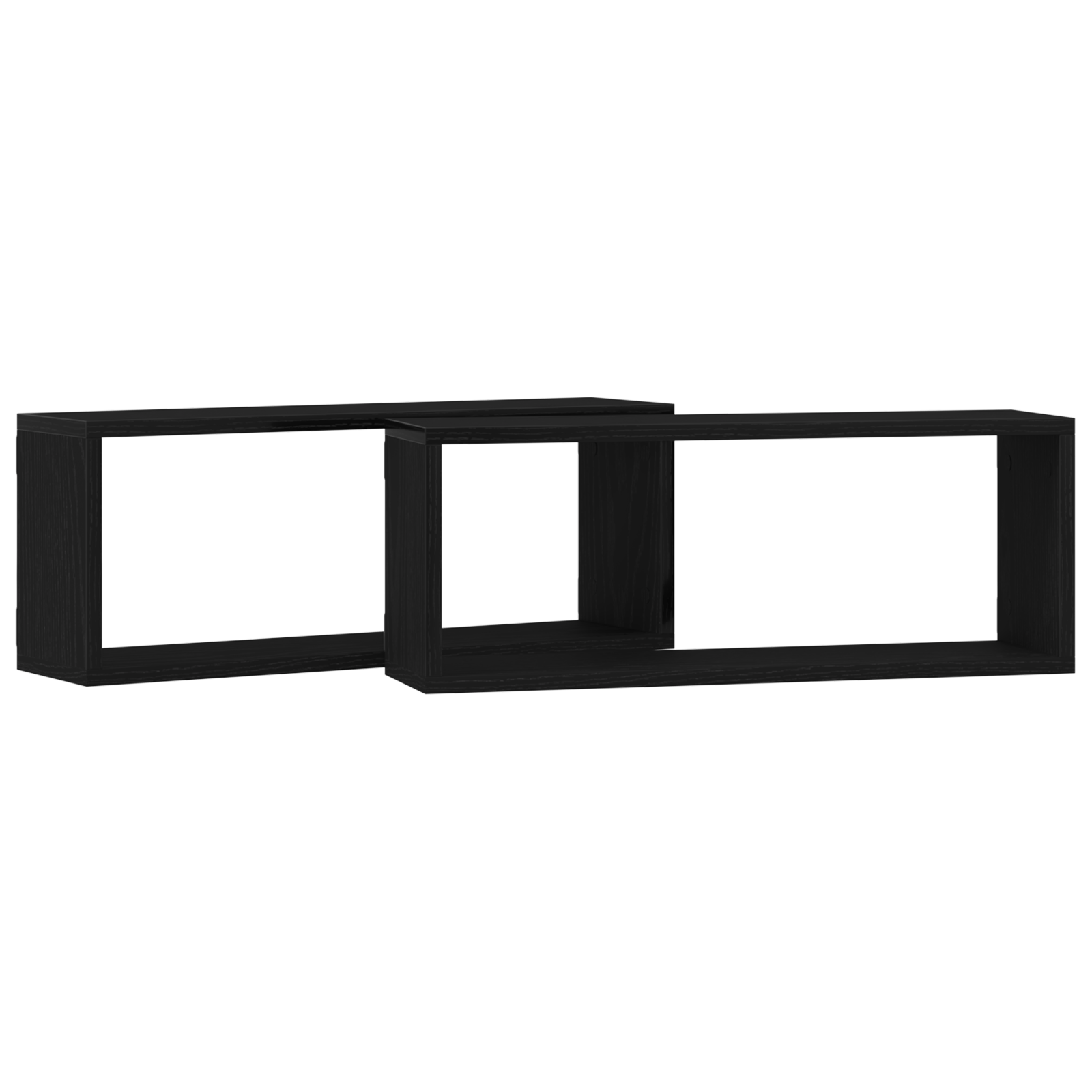 Rafturi vitaXL 2 buc Negru Stejar 60x15x23 cm Facute din lemn lamelat — imaginea 6