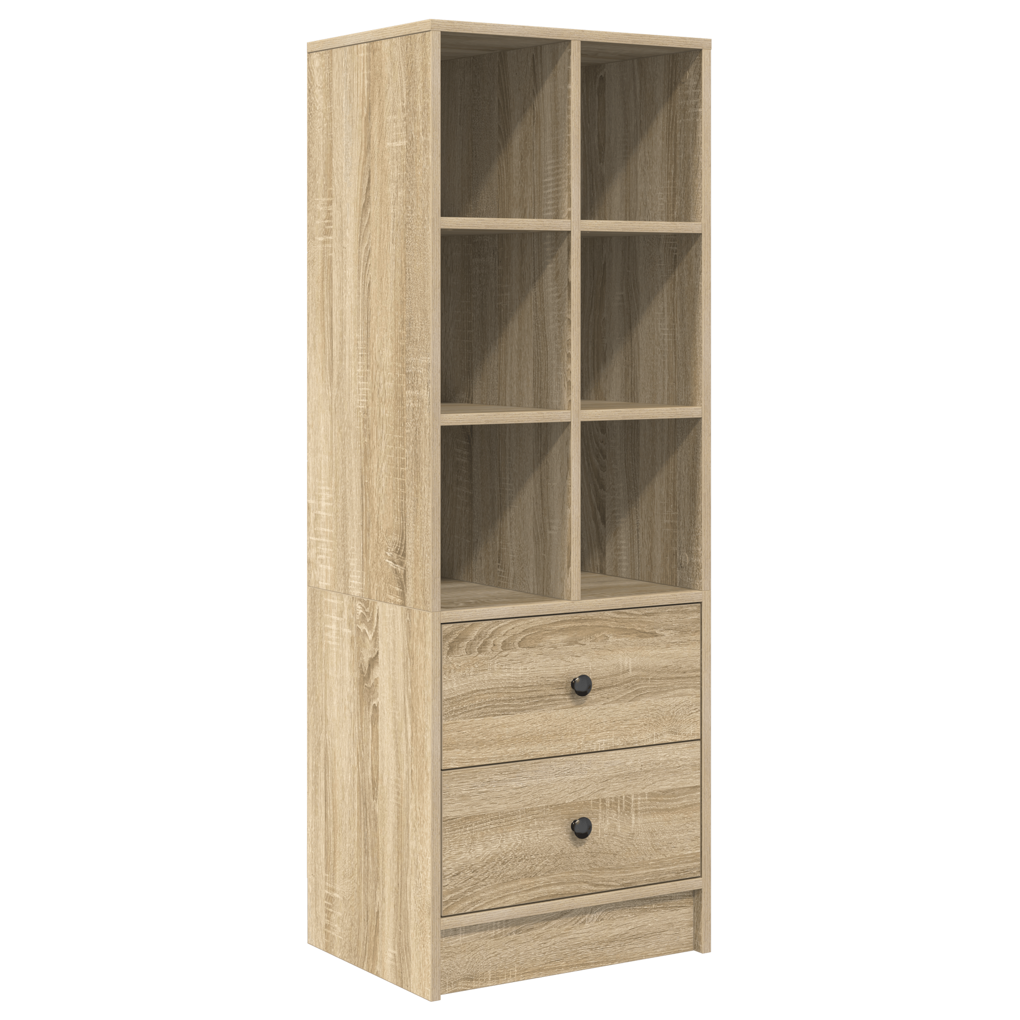 Unitate de rafturi din stejar Sonoma Stejar Sonoma MDF Mari — imaginea 2