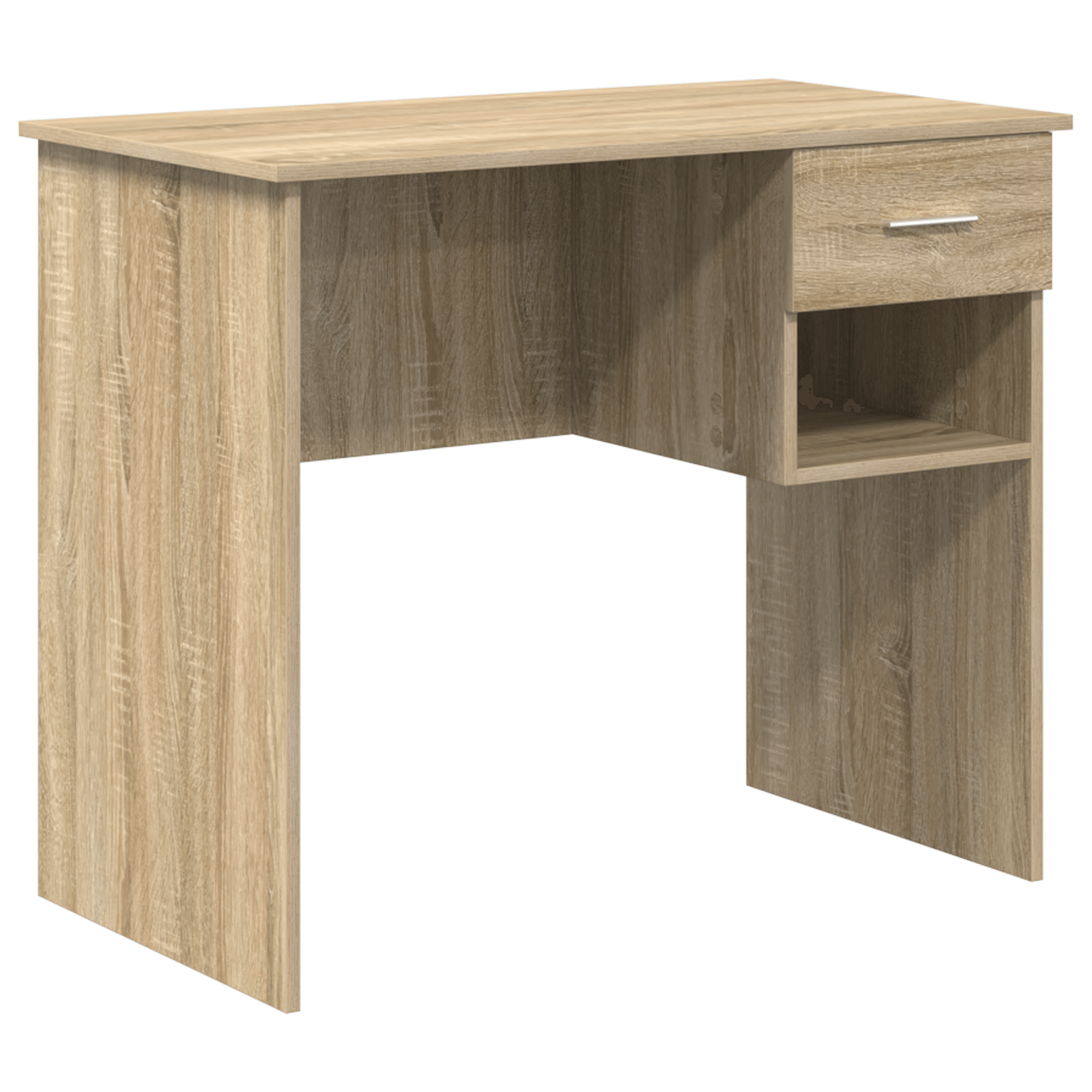 Birou cu depozitare Stejar Sonoma 90x49.5x75 cm Lemn stratificat — imaginea 2