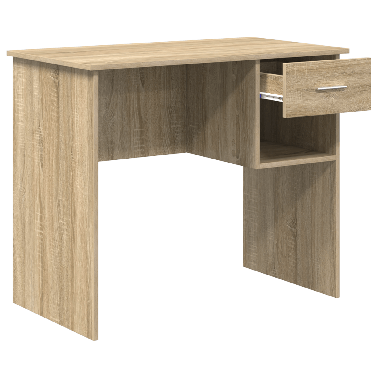 Birou cu depozitare Stejar Sonoma 90x49.5x75 cm Lemn stratificat — imaginea 4
