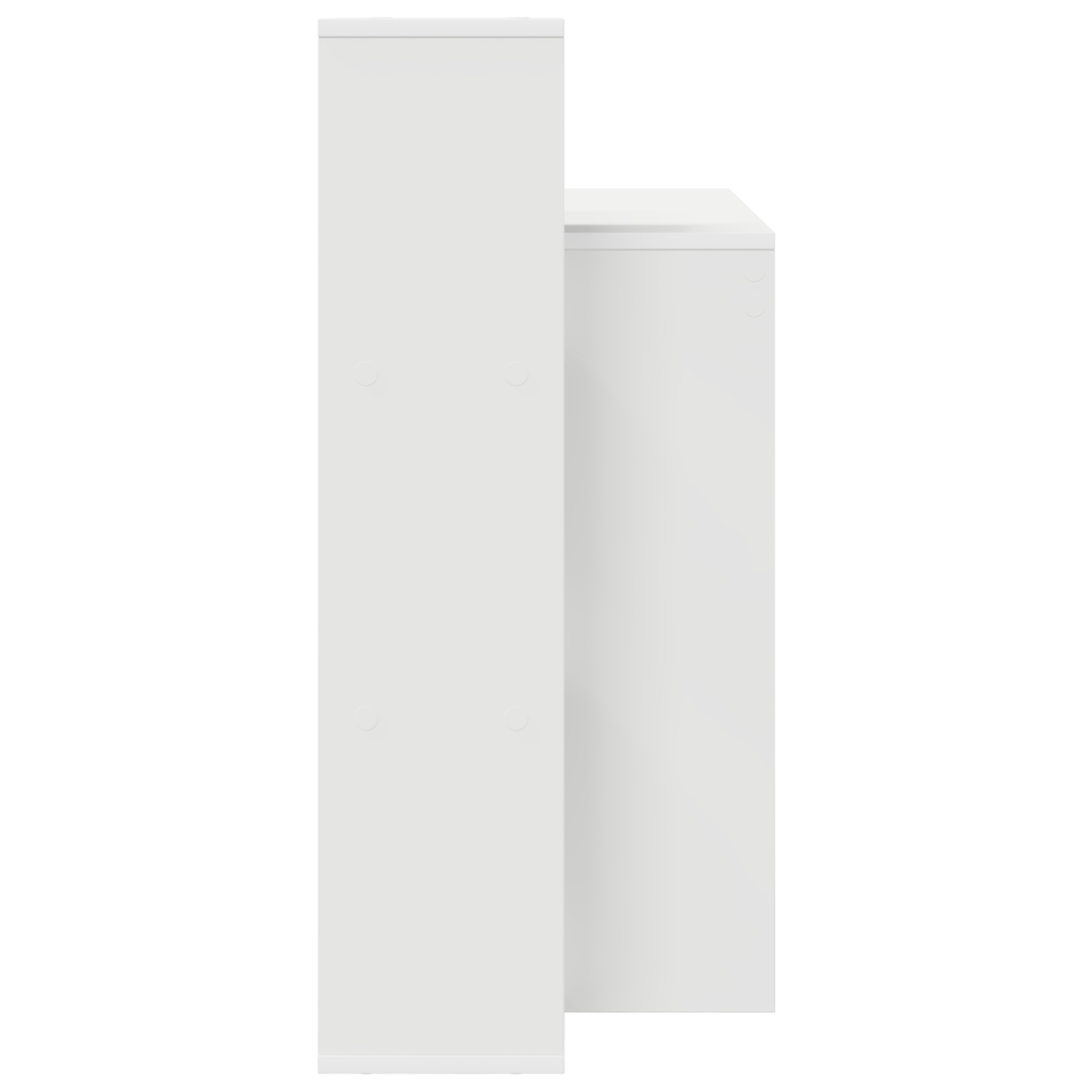 birou de calculator alb lemn prelucrat compact depozitare — imaginea 5