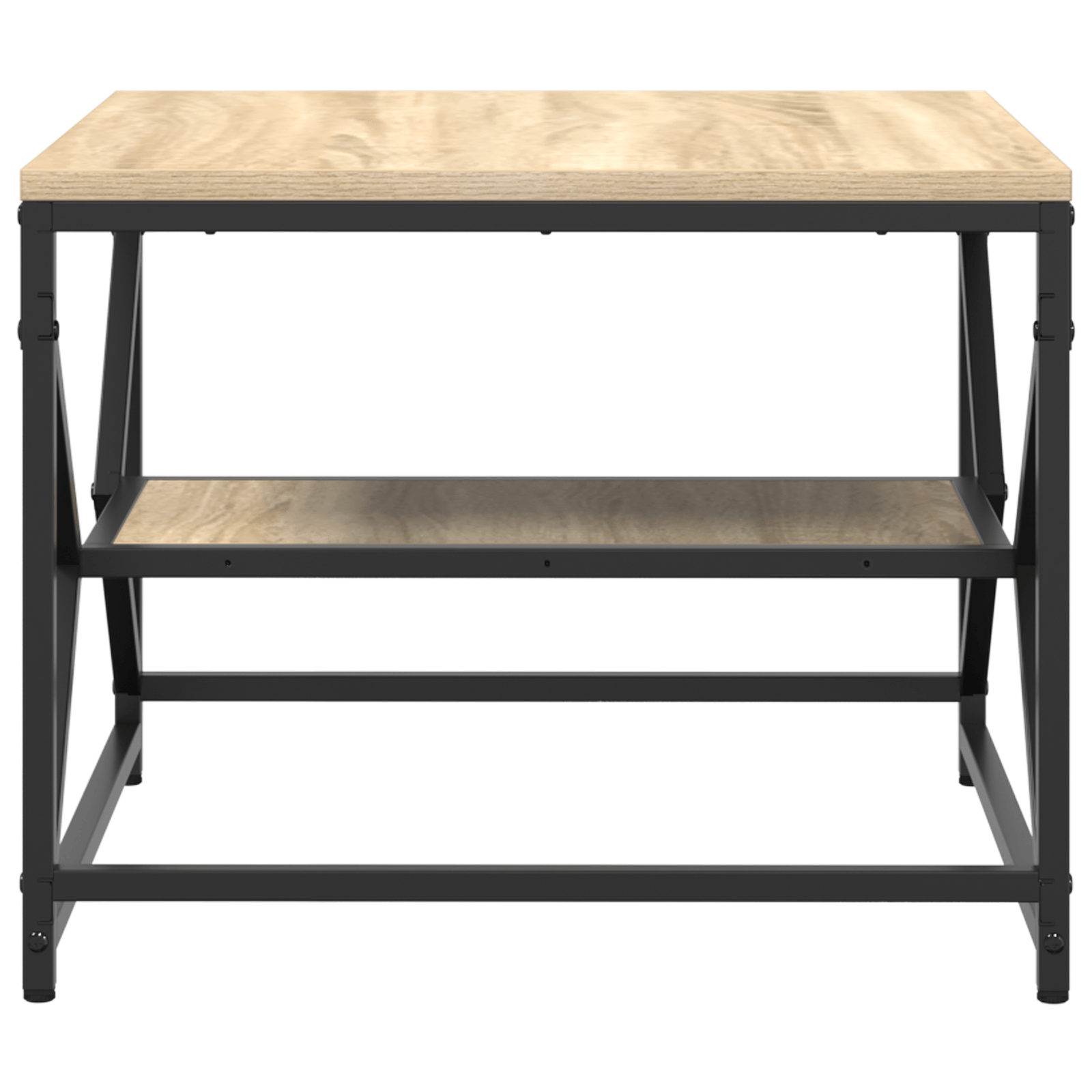 Masa de cafea cu raft din stejar Sonoma – 51x50x40 cm – fabricata din lemn prelucrat — imaginea 7