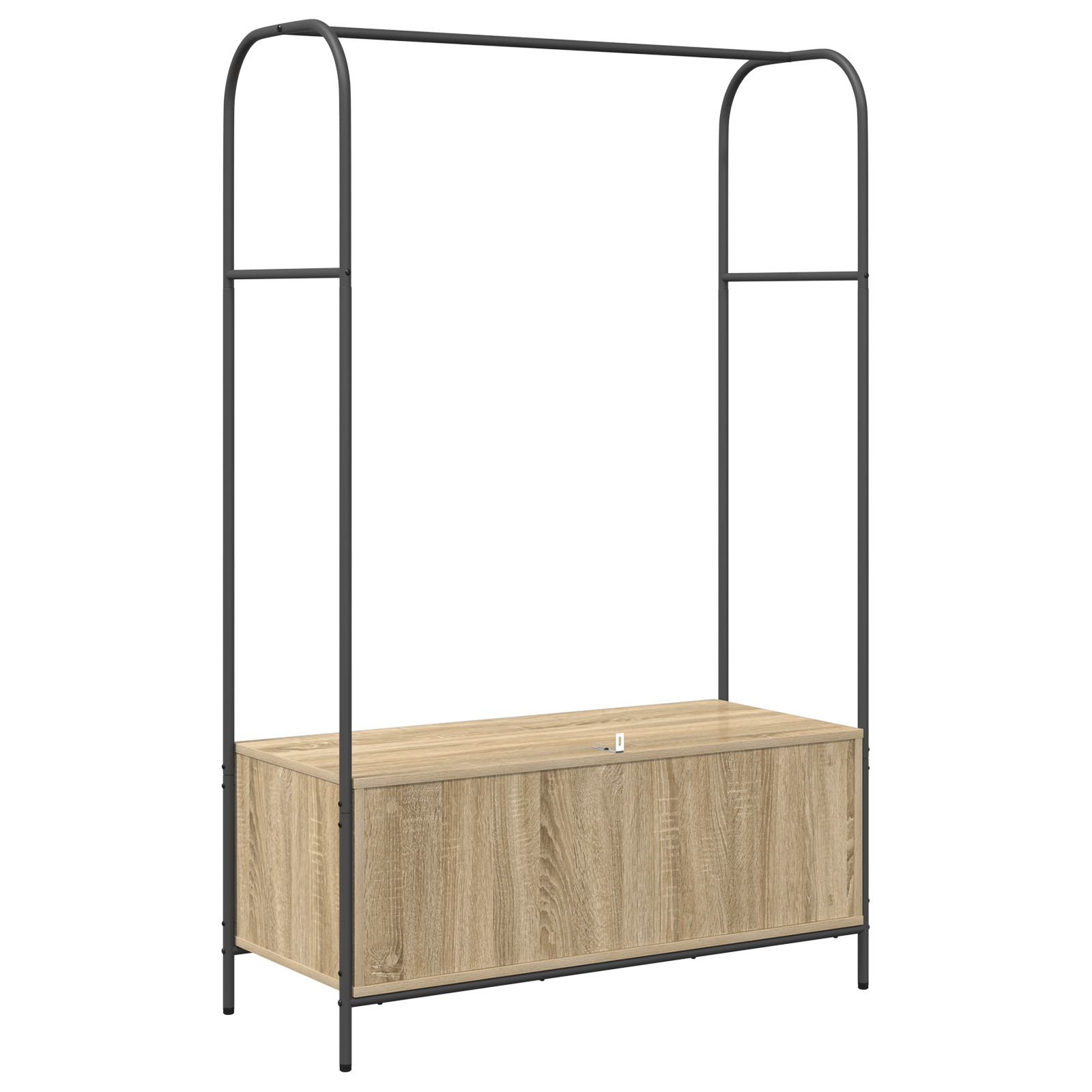Suport pentru haine cu rafturi Stejar sonoma 100x44x160 cm — imaginea 7