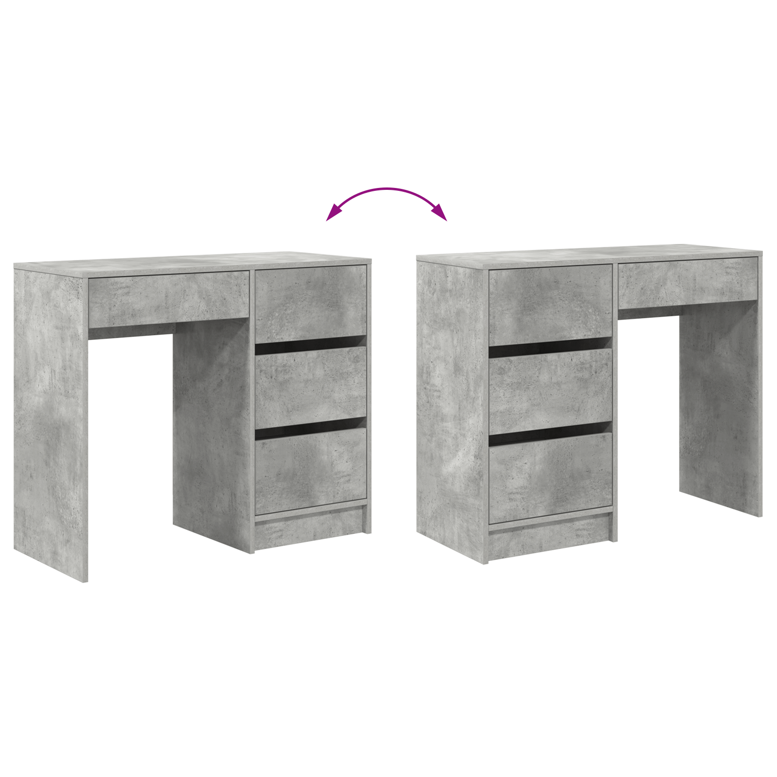 Birou Gri Beton Standard Depozitare Birou de scris Rectangular — imaginea 9