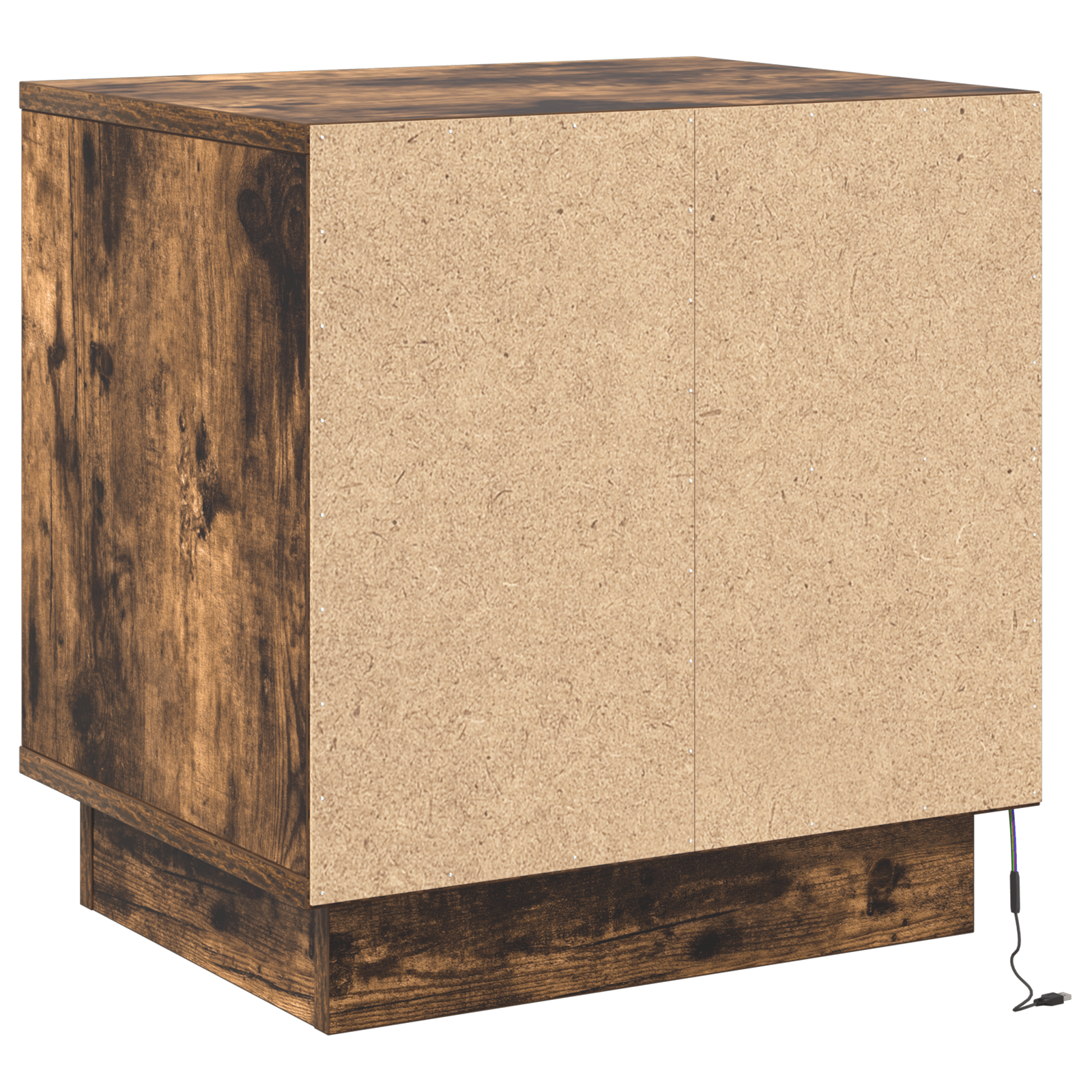 Comoda de Noptiera cu Lumini LED Stejar Semi-Transparent 44x34,5x45 cm — imaginea 8