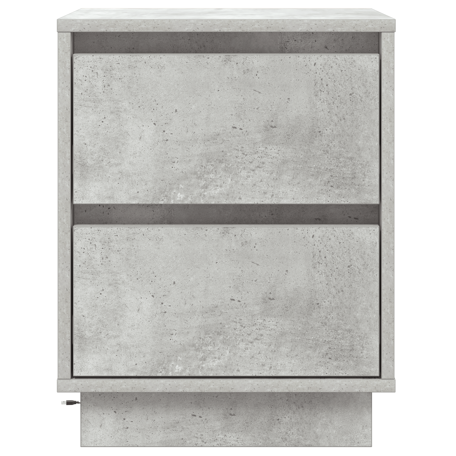 Noptiere cu lumini LED 2 buc Gri din beton 39x34.5x50 cm — imaginea 8