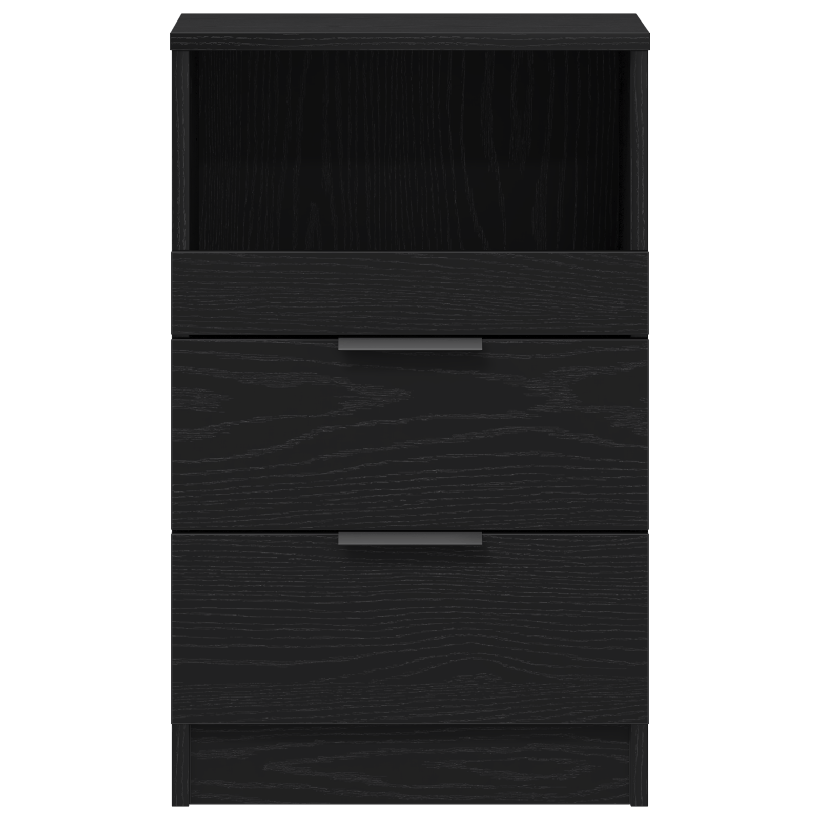 Noptiera Negru Stejar 40x35x65 cm Fabricata din Lemn Prelucrat — imaginea 6
