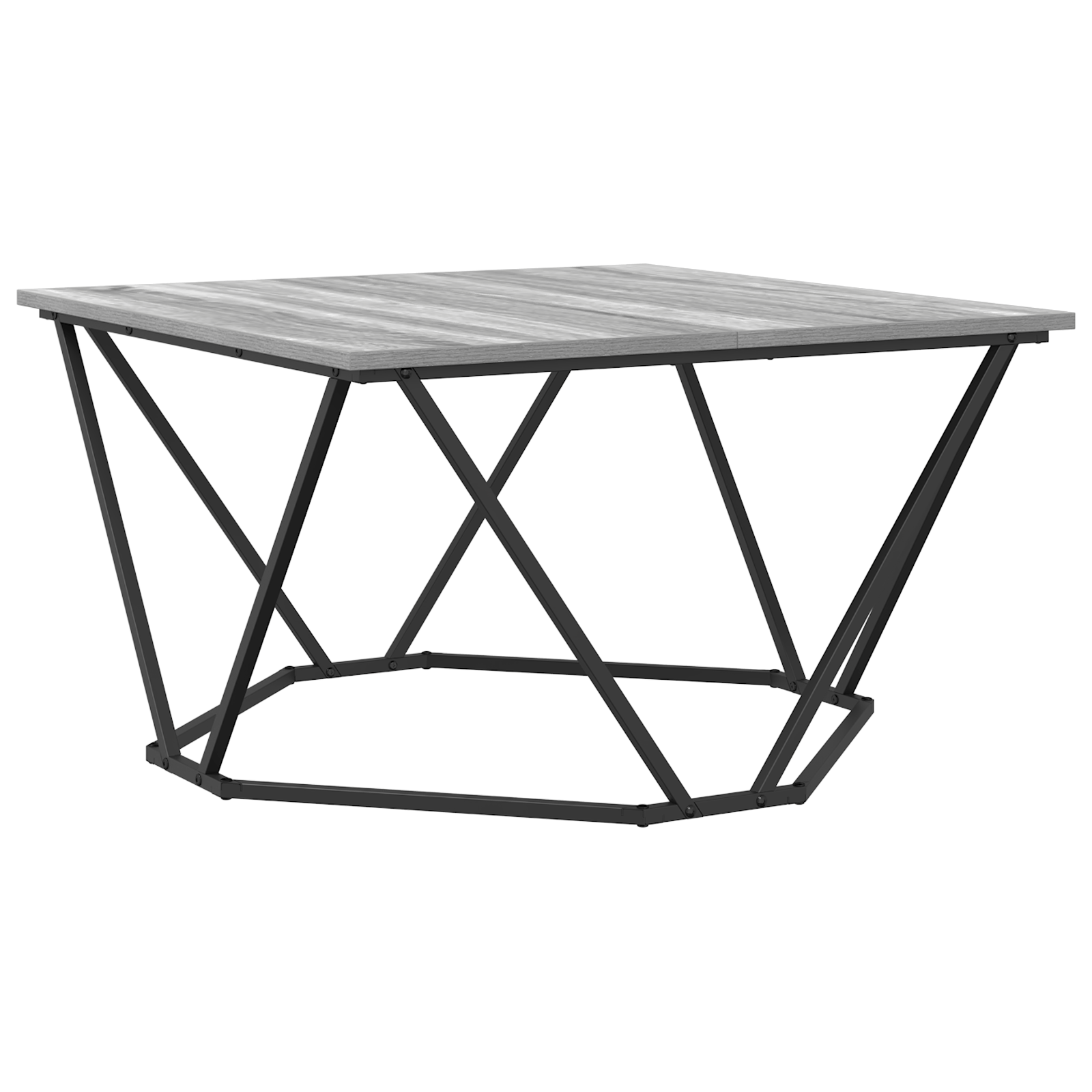Masa de cafea Gri Sonoma 80x80x45 cm din lemn prelucrat — imaginea 2
