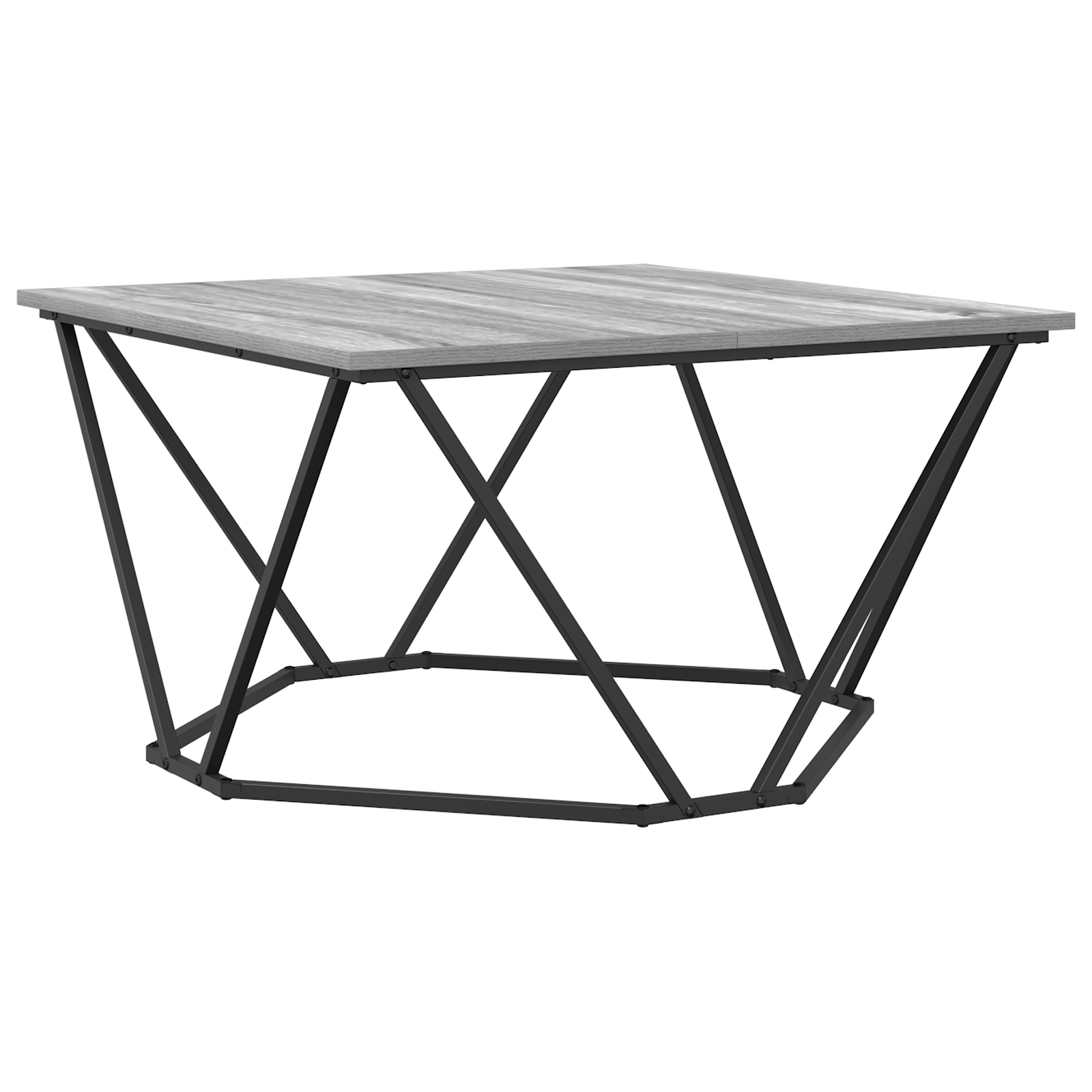 Masa de cafea Gri Sonoma 80x80x45 cm din lemn prelucrat — imaginea 7