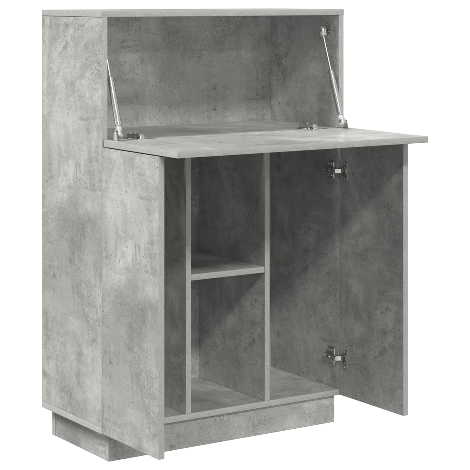 birou modern gri beton gri beton lemn prelucrat standard — imaginea 4
