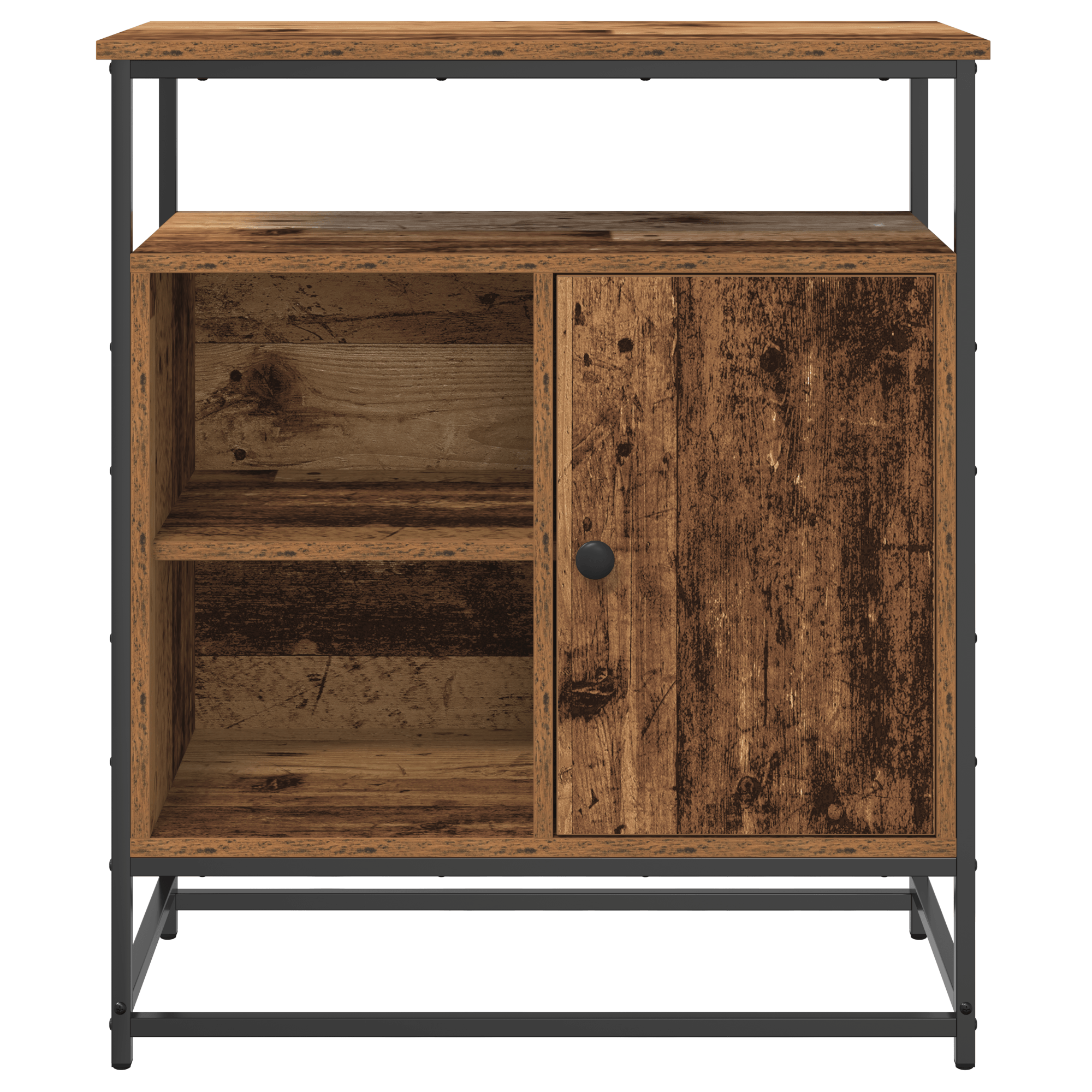 Dulap, lemn vechi, 69x35x80 cm, lemn prelucrat si otel — imaginea 6