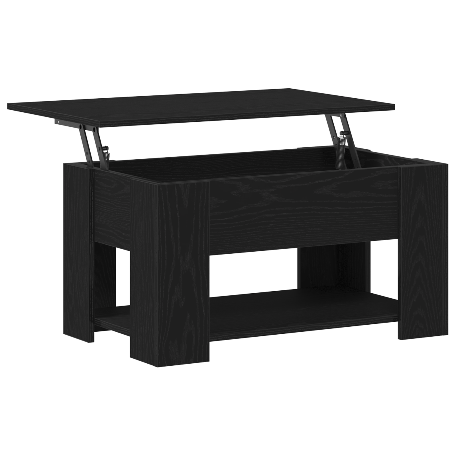 Mesa de cafea din stejar negru 79x49x41 cm din lemn stratificat — imaginea 5