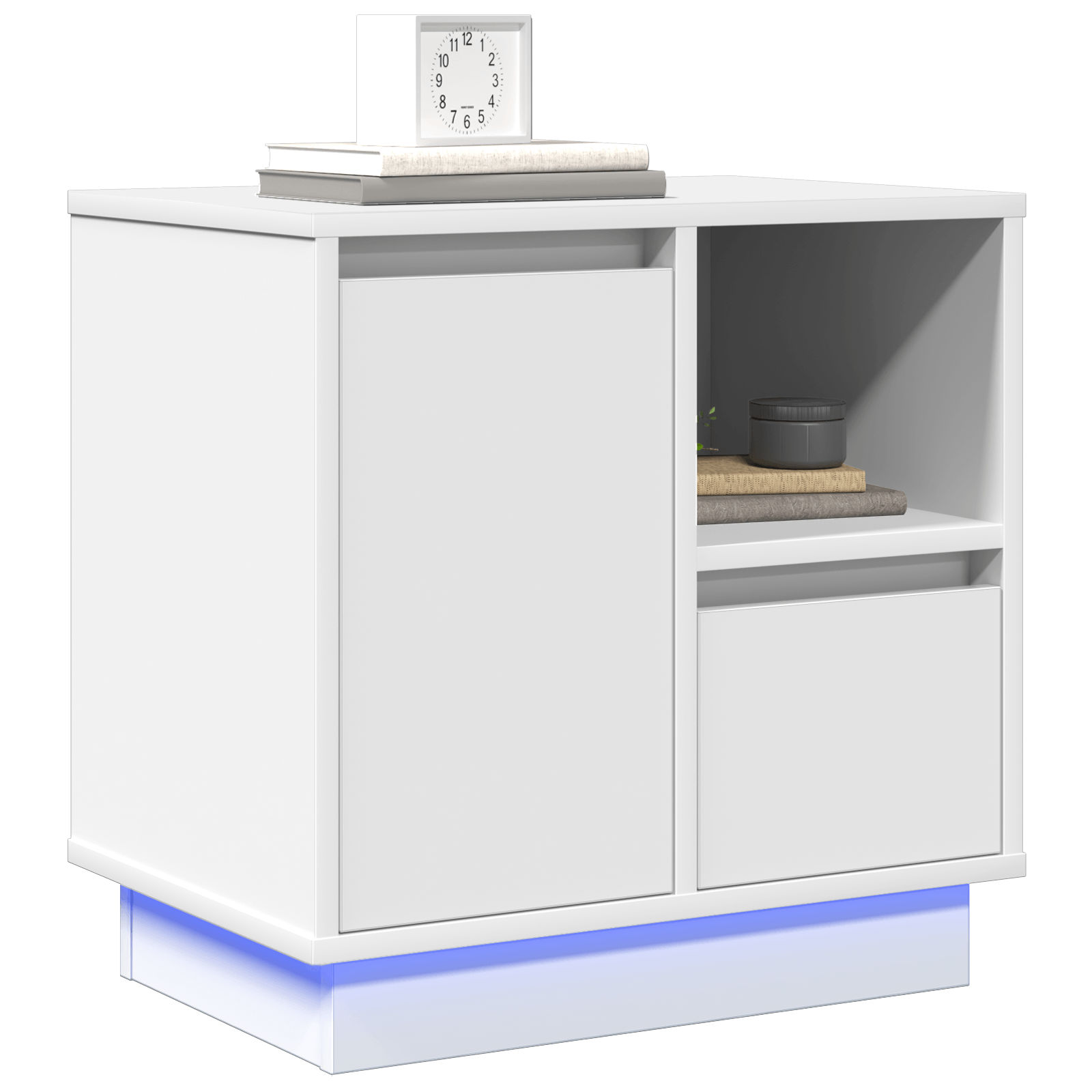 Noptiera cu LED Alb 50x34,5x50 cm — imaginea 3