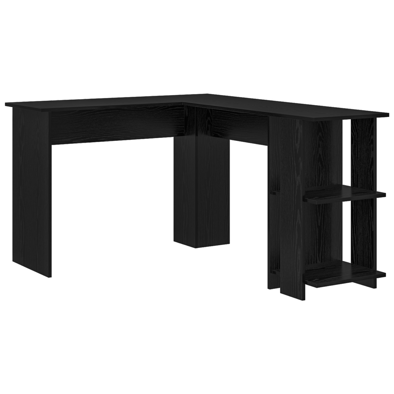 Birou de Colt din Stejar Negru Stejar Negru MDF Mediu — imaginea 2