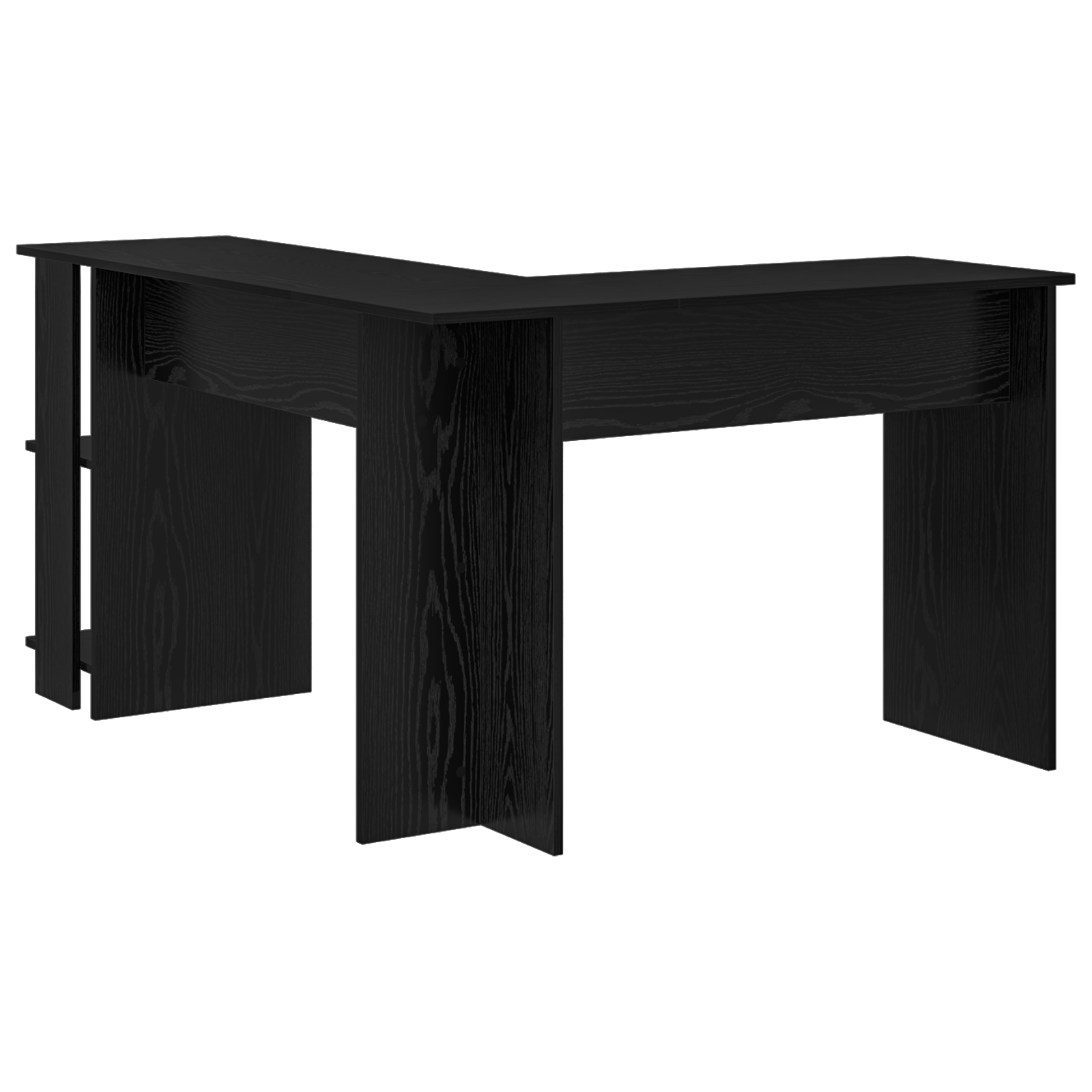 Birou de Colt din Stejar Negru Stejar Negru MDF Mediu — imaginea 6